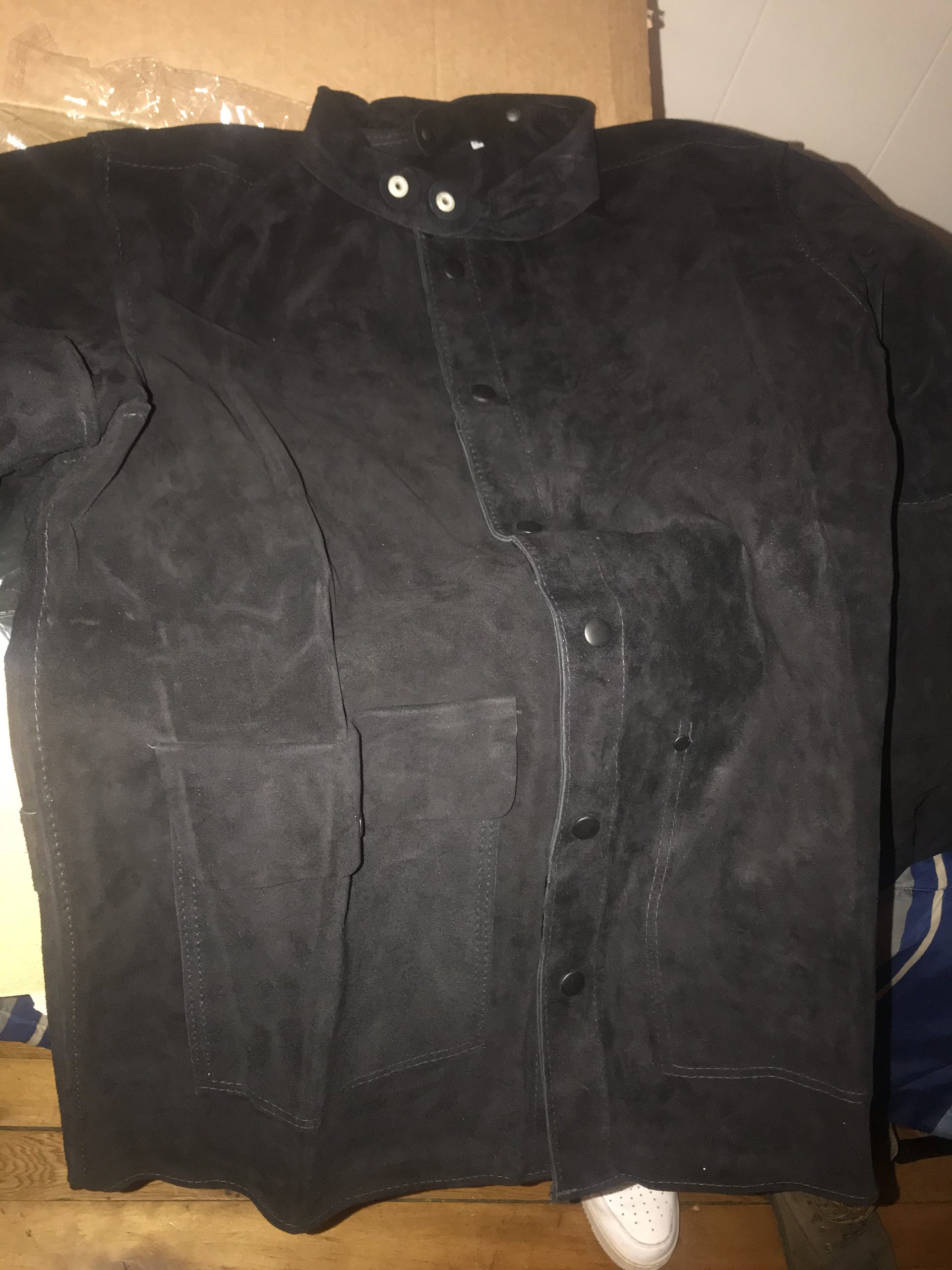 Leather Welding Jacket - Heat & Flame-Resistant Heavy Duty Split Cowhide Leather FR Work Safety Jacket customer photo 1