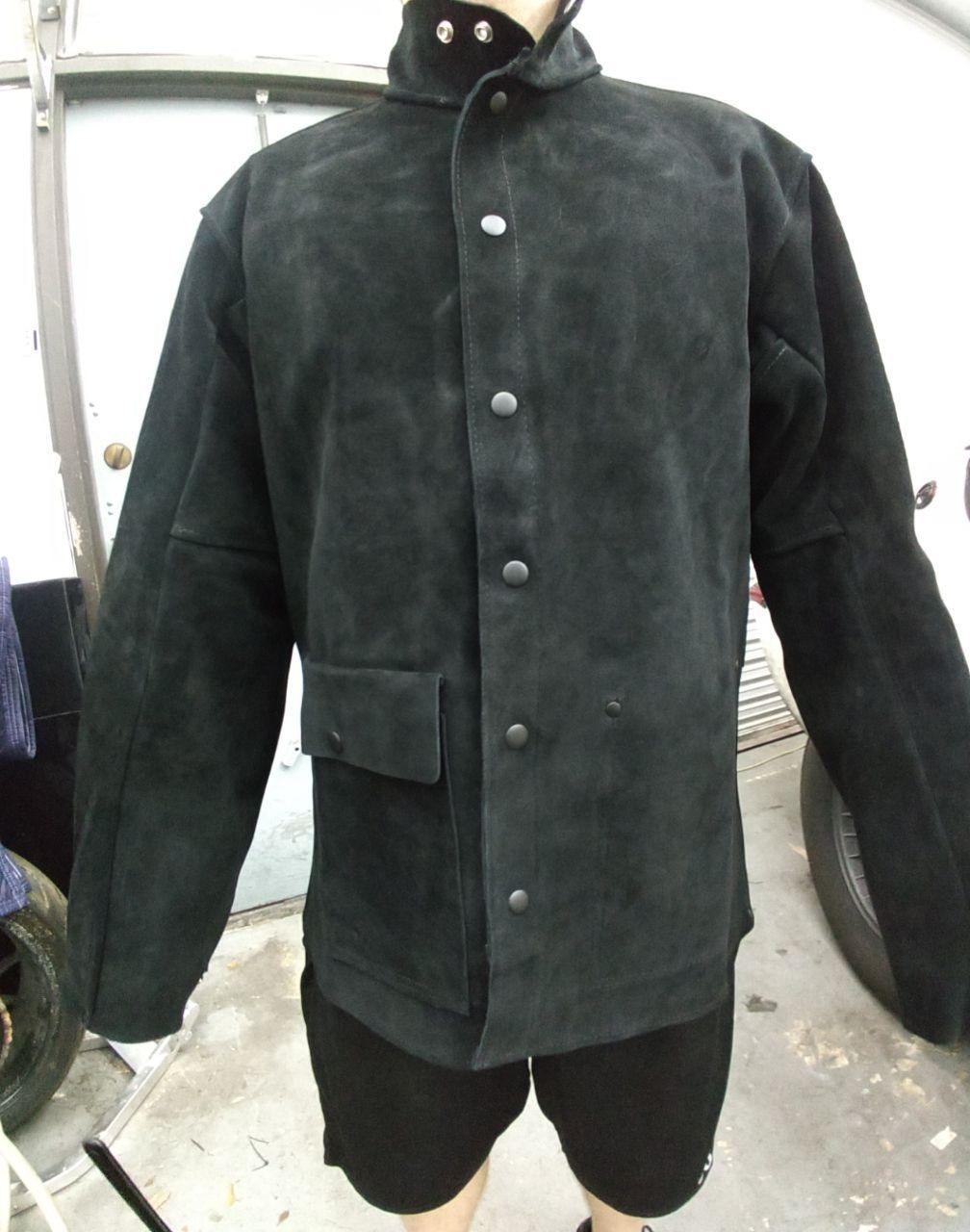 Leather Welding Jacket - Heat & Flame-Resistant Heavy Duty Split Cowhide Leather FR Work Safety Jacket customer photo 2
