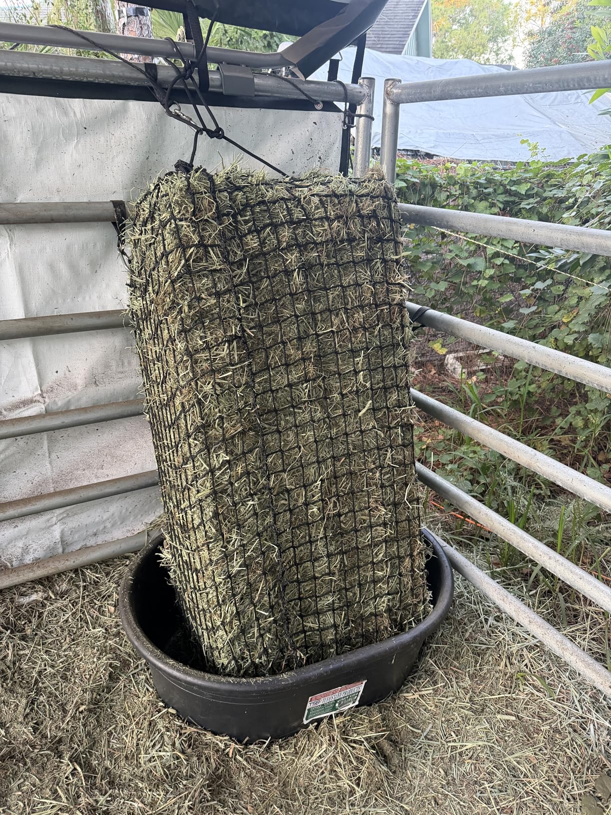Aoneky Large Hay Net for Horses Slow Feed Horse Feeder Hay Bag 47 Inch Bale Size customer photo 1
