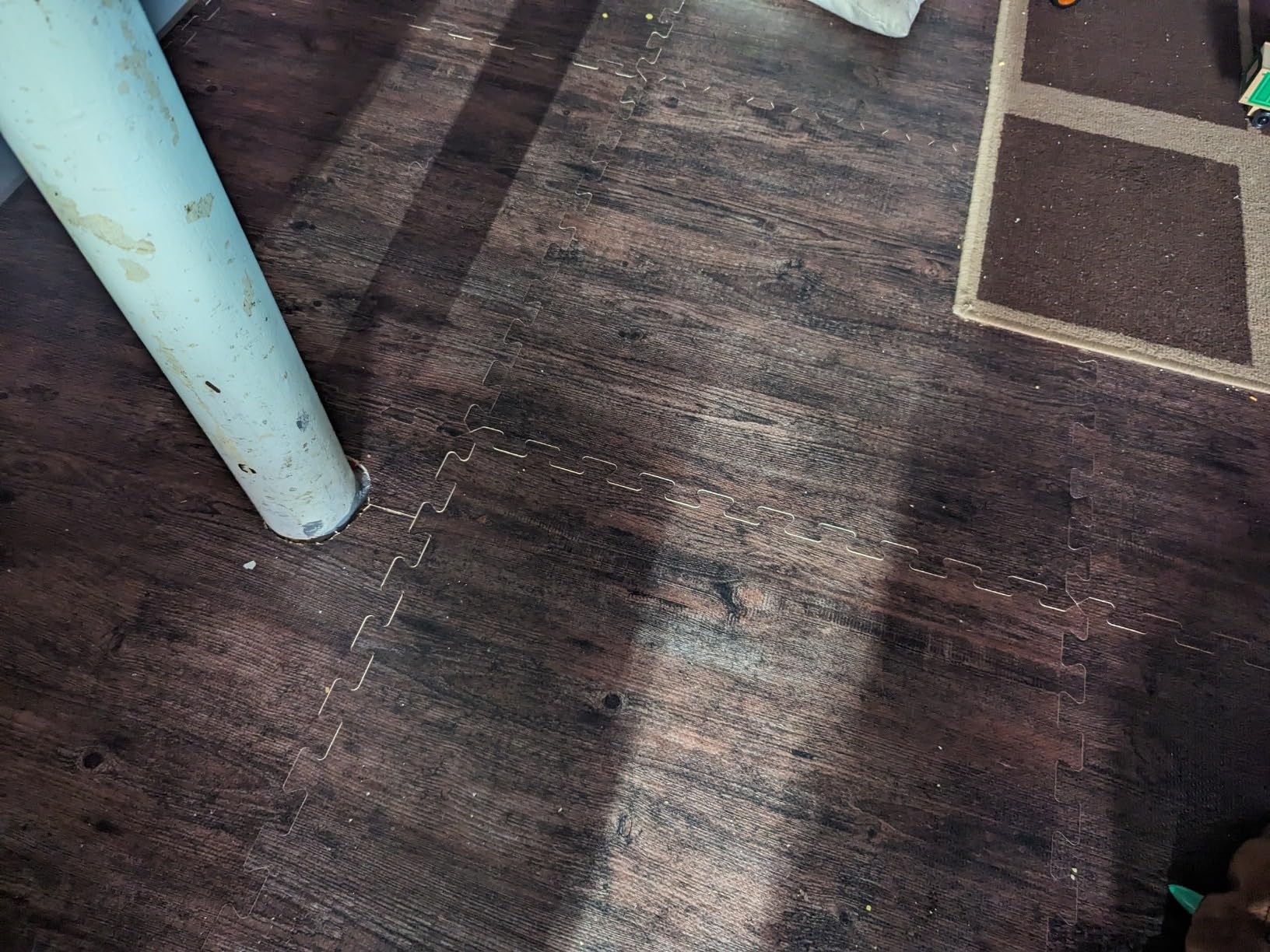 Forest Floor Farmhouse 3/8 Inch Thick Printed Foam Tiles, Premium Wood Grain Interlocking Foam Floor Mats, Anti-Fatigue Flooring - Stylish Flooring Solution customer photo 1