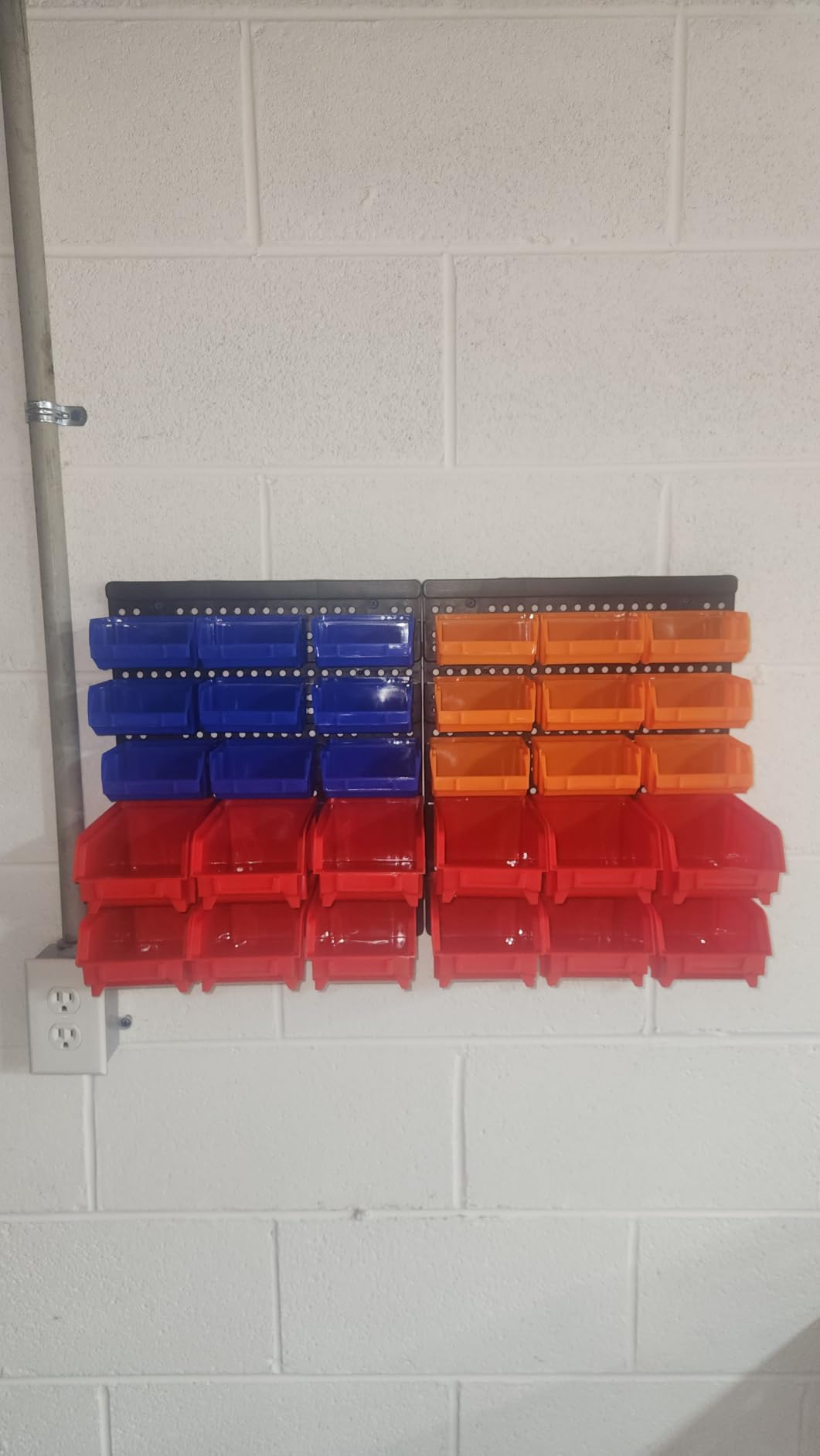 SEDY 30-Bin Wall-Mounted Storage Rack System - Heavy-Duty Garage Tool Organizer for Screws, Nuts, Bolts, Nails and Small Hardware Parts customer photo 2