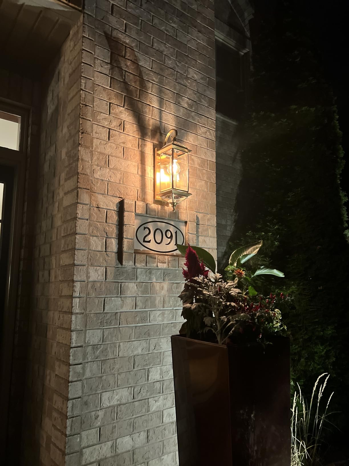 Solid Copper Outdoor Wall Light, 18.5