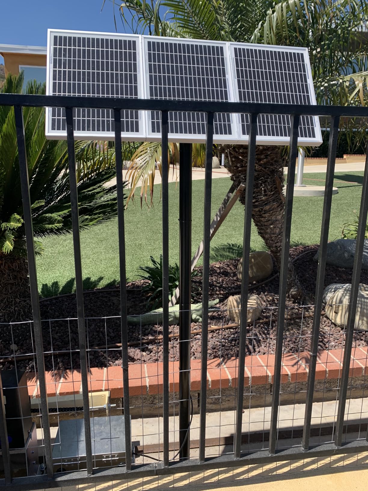 TOPENS DKC500S Solar Sliding Gate Opener Chain Drive | Heavy Slide Gates Up to 1300lbs and 40ft, Easy DIY, Solar Panel, Remote Control and 20ft Roller Chain Included customer photo 1