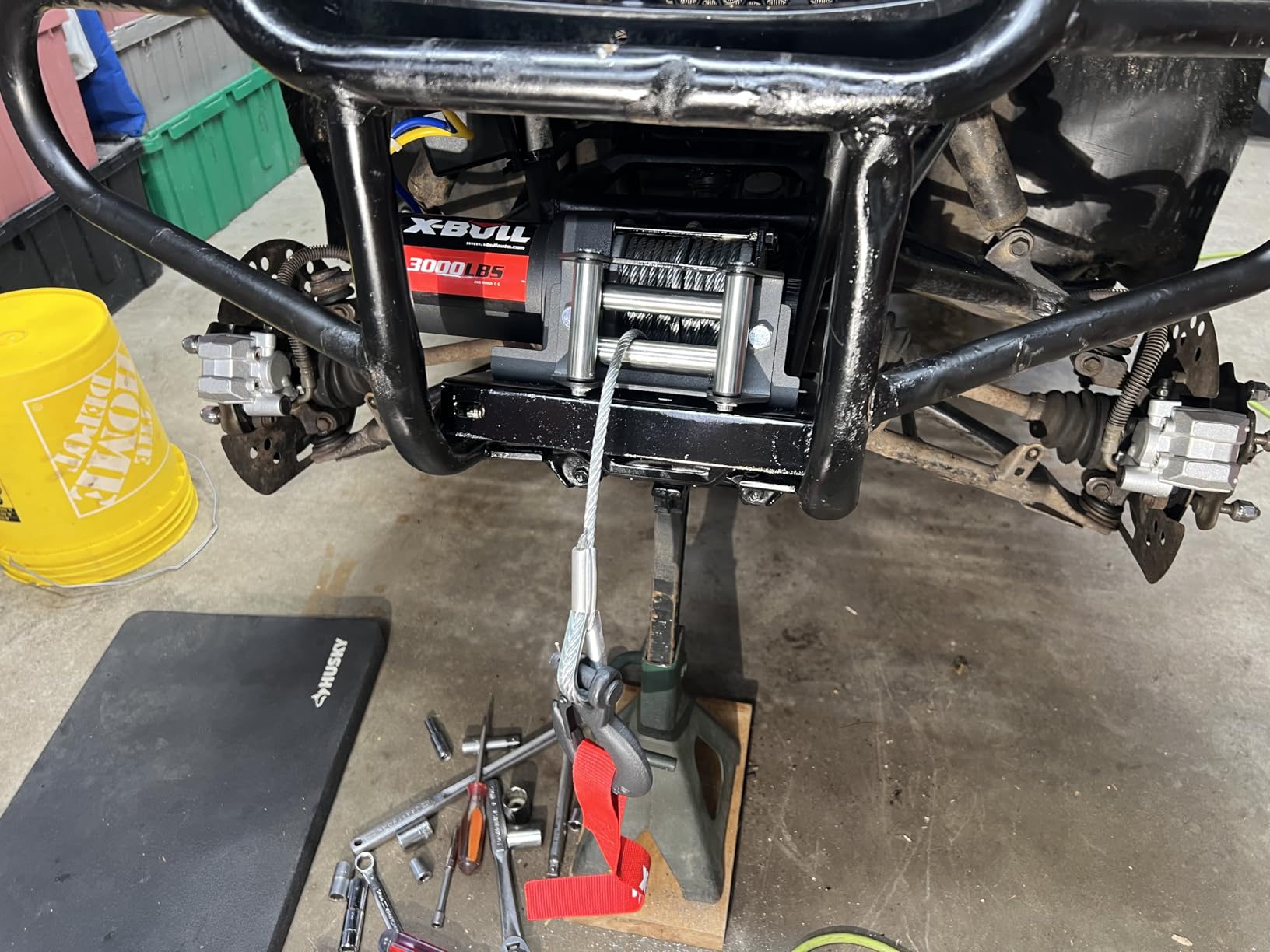 X-BULL 12V 3000LBS Steel Wire Electric Winch for Towing ATV/UTV Off Road with Mounting Bracket Wireless Remote customer photo 2