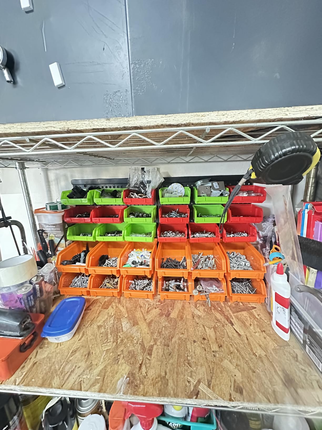 30-Bin Wall-Mounted Storage Bins, Heavy-Duty Garage Tool Organizer for Screws, Nuts, Bolts, Nails, Small Hardware Parts customer photo 2