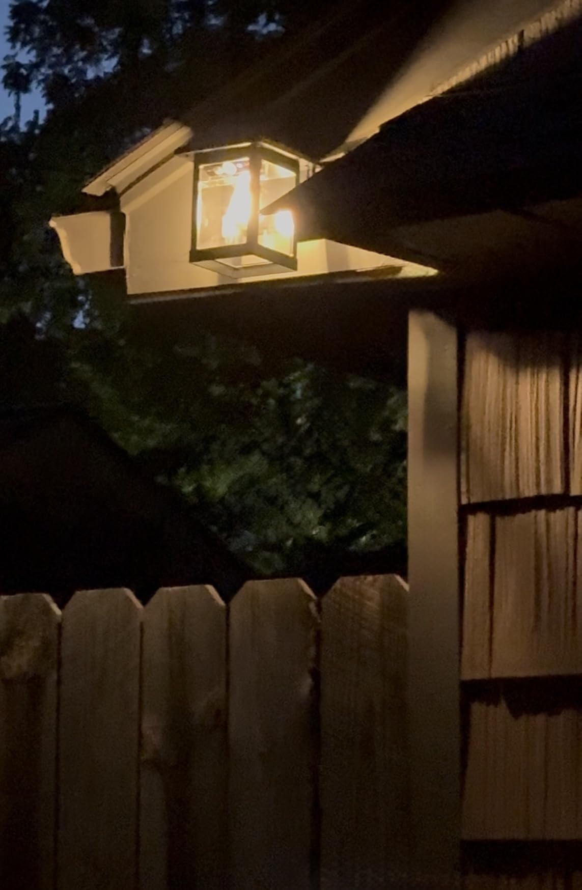 2 Pack Solar Wall Lanterns Outdoor with 3 Modes, Dusk to Dawn Motion Sensor | LED Sconce Lights IP65 Waterproof, Exterior Front Porch Security Lamps Wall Mount Patio Fence Garage Decorative customer photo 1