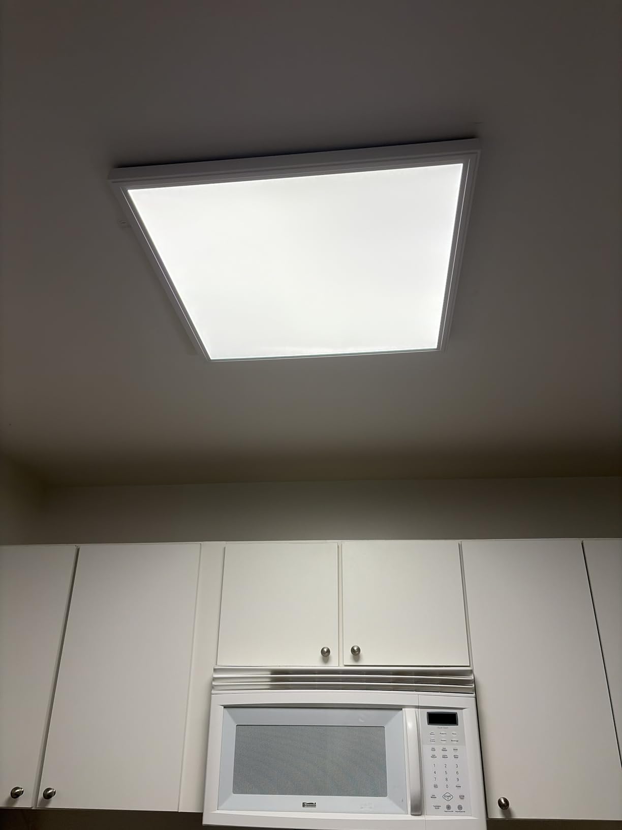 Lithonia Lighting 2x2 LED Flat Panel Light, 3300 Lumens, 3500K/4000K/5000K | CPANL 2 Ft. x 2 Ft. LED Light Panel, Ceiling Lighting Fixture, 3-in-1 Switchable CCT, Includes Ceiling Mount Bracket, White customer photo 1