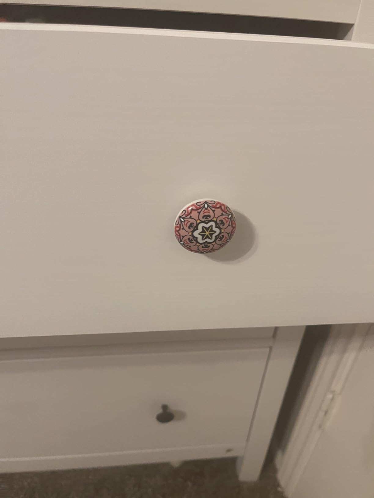 Royal Kraft Vintage Multicolor Printed Ceramic Pull Knobs for Kitchen Cabinet, Door & Drawer, Wardrobe, Cupboard (Set of 10) Sknob001 customer photo 2