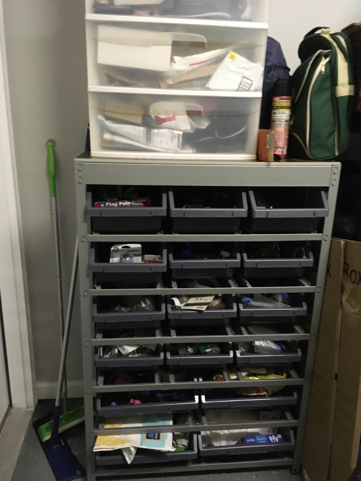 King's Rack Bin Rack Storage System Heavy Duty Steel Rack Organizer Shelving Unit w/ 22 Plastic Bins in 6 tiers customer photo 1