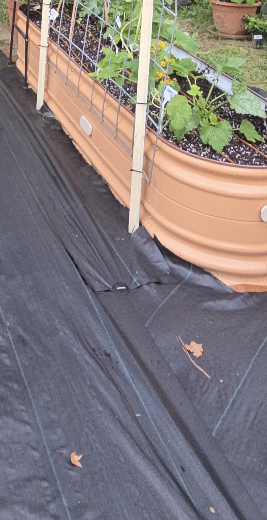 VEVOR Weed Barrier Fabric, Heavy Duty 4x100FT 5.8oz Woven Landscape Fabric, Garden Fabric Weed Barrier, Weed Control Fabric Ground Cover, Geotextile Fabric for Landscaping, Weed Block Gardening Mat customer photo 2