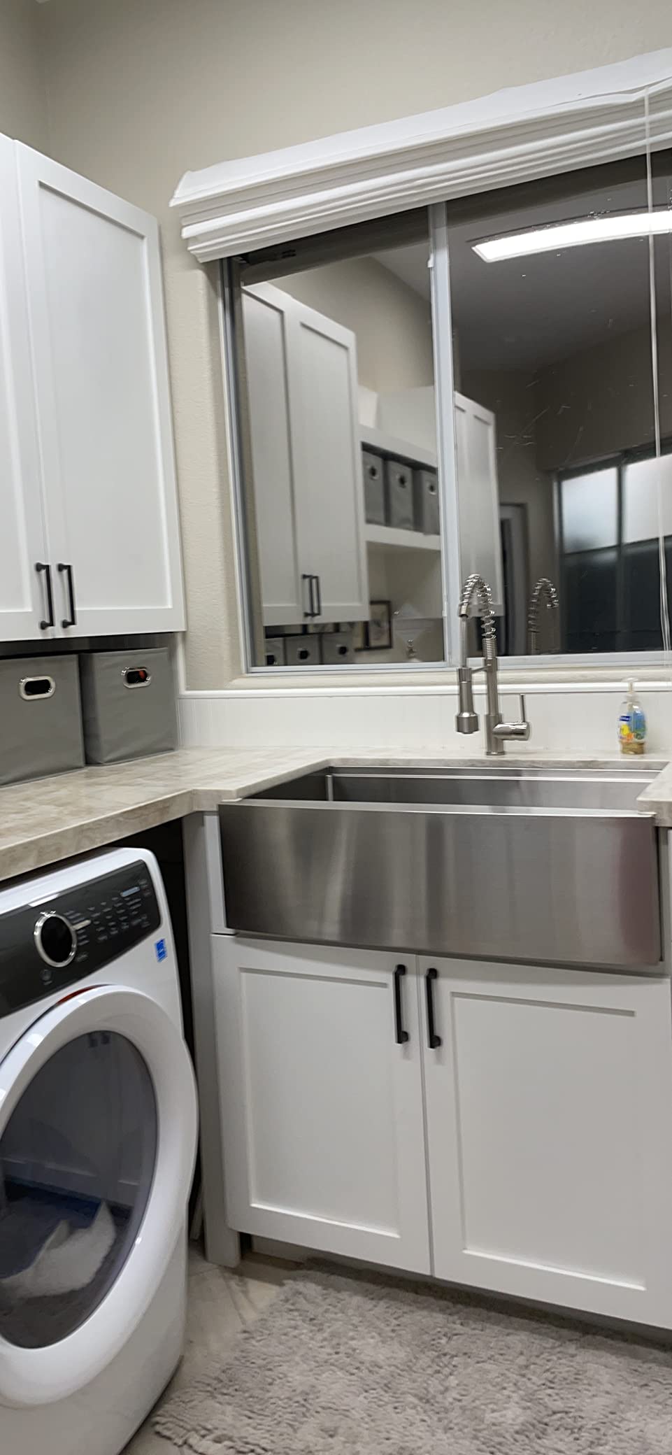33 Inch Farmhouse Sink - Loftus Apron Front Kitchen Sink 16 Gauge Stainless Steel Workstation Ledge Deep Single Bowl Farm Sink with Accessories customer photo 2