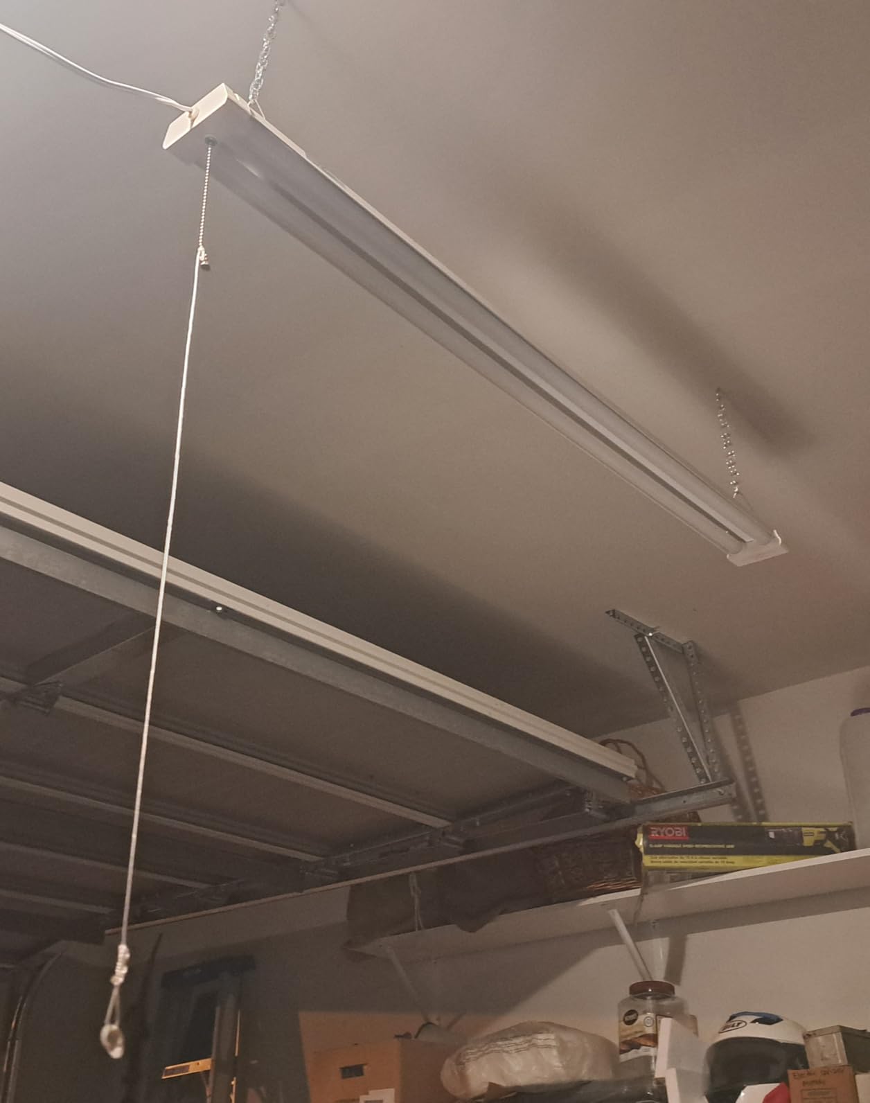 4FT Linkable LED Shop Light for Garages, 42W 4800LM 5000K Daylight Led Shop Lights, Ceiling Light with Pull Chain (ON/Off), Linear Worklight Fixture with Plug, 2 Pack customer photo 2