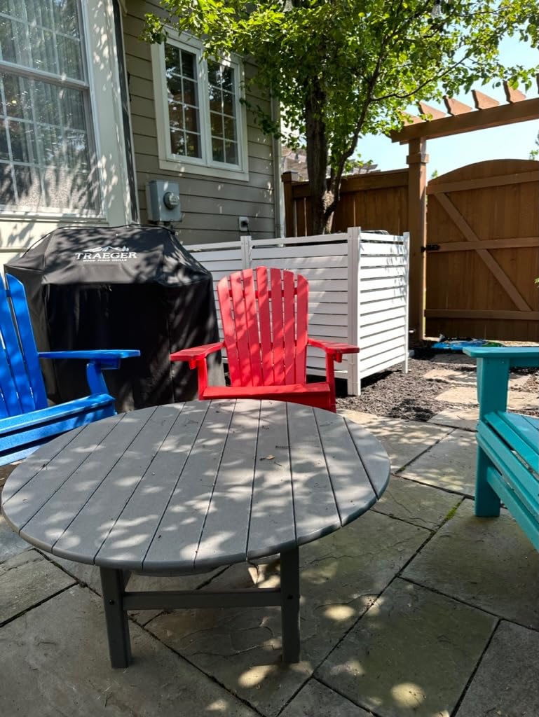 Enclo Waverly Privacy Screen, White Vinyl DIY No Dig Kit | 3.5ftH x 3ftW, White, 2 Panels, Louvered, EC18010 customer photo 1