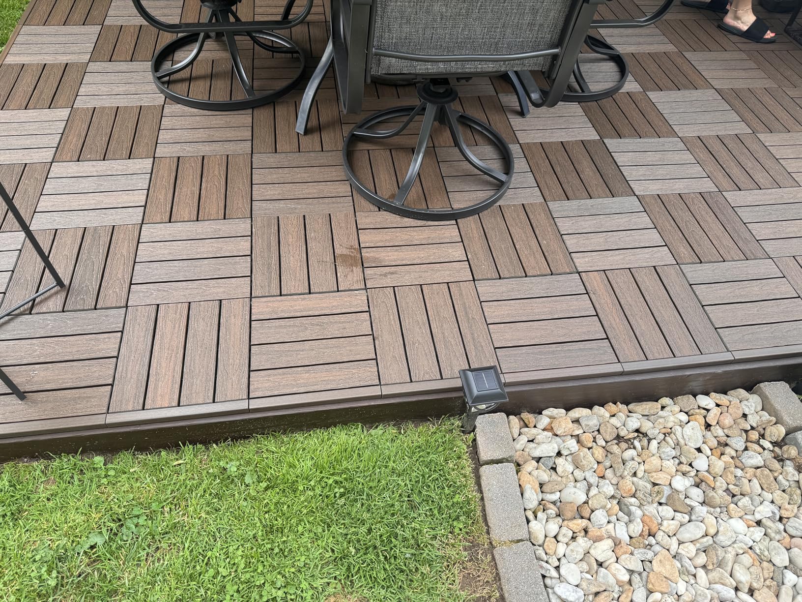 UltraShield Naturale 1 ft. x 1 ft. Composite Deck Tiles | Quick Deck interlocking design includes 10 pieces per box with 10 sq. ft. coverage of flooring space customer photo 2