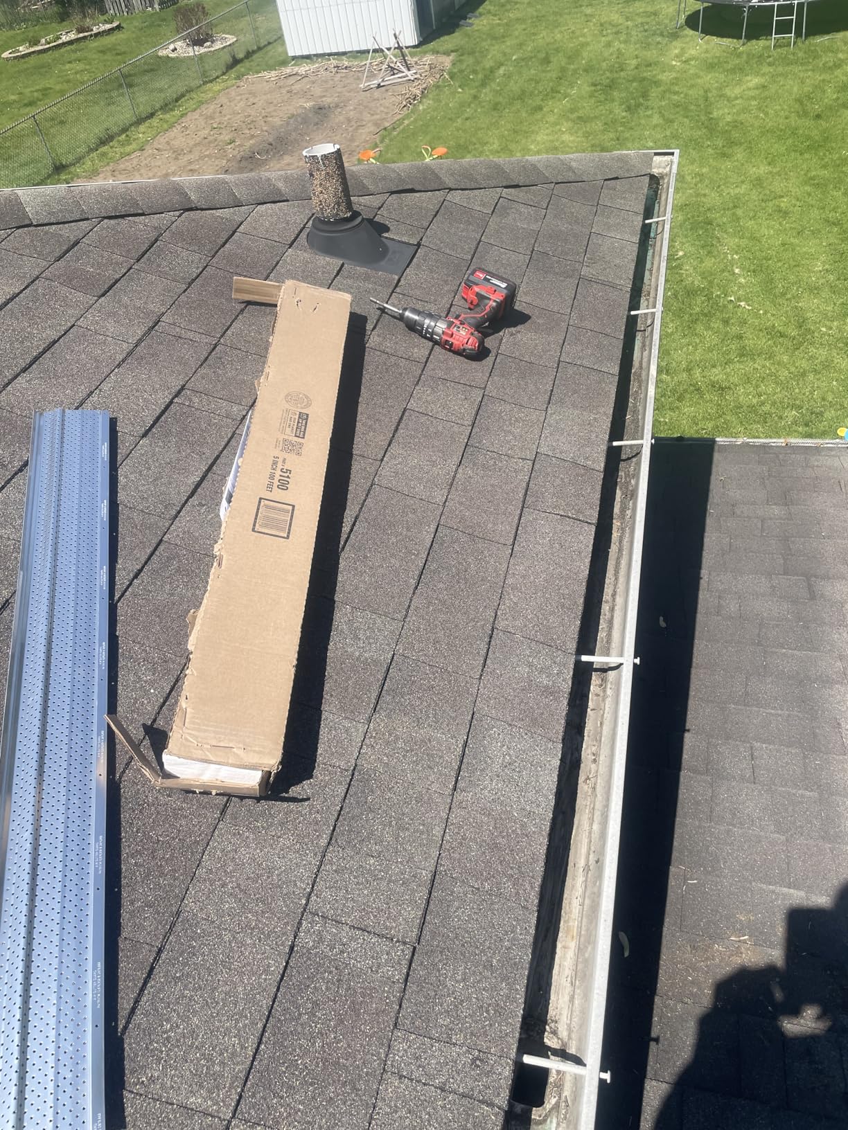 A-M Gutter Guard - (6 Inch - 100 Feet, Mill Finish) Premium Heavy-Duty Lifetime Quality Aluminum - Leaf & Debris Protection - DIY Easy - Made in the USA customer photo 2