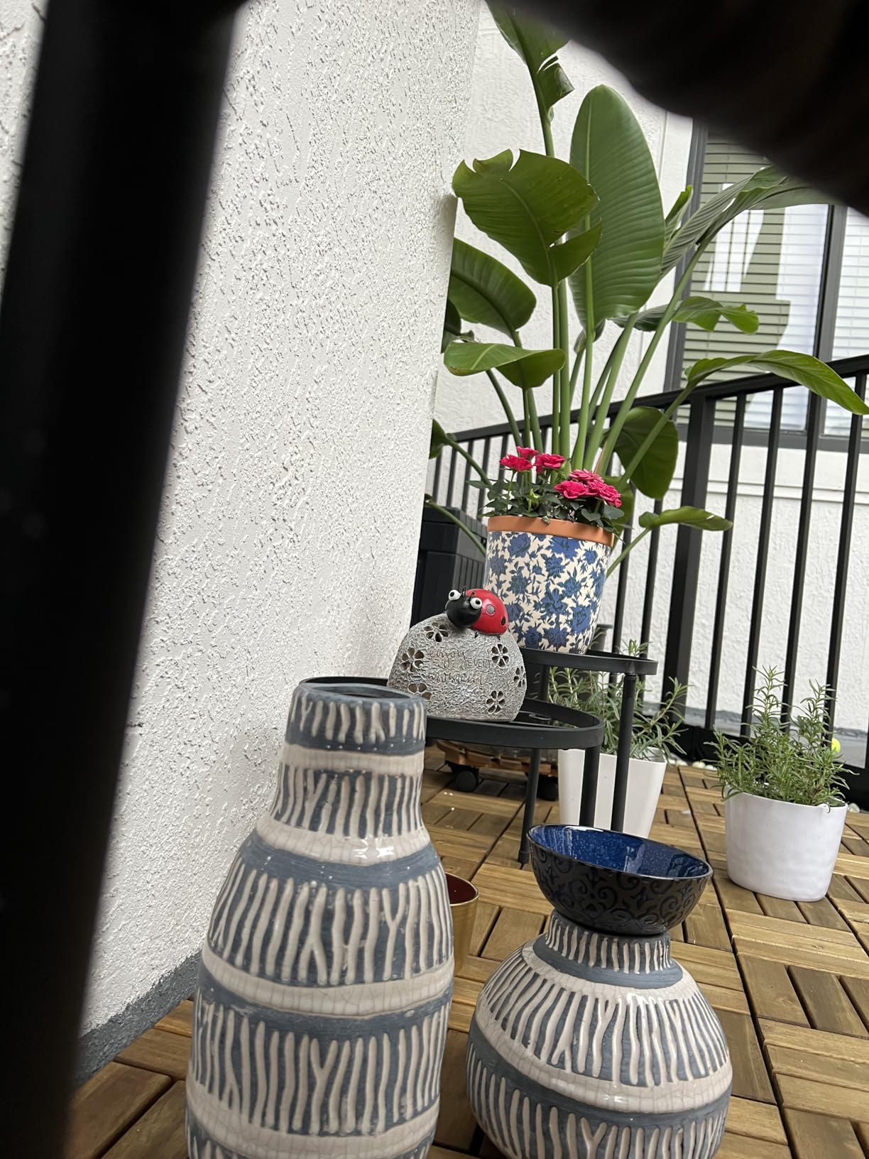 Interlocking Deck Tiles 9.6 SQFT - 10PCS Waterproof Acacia Wood Patio Tiles customer photo 1