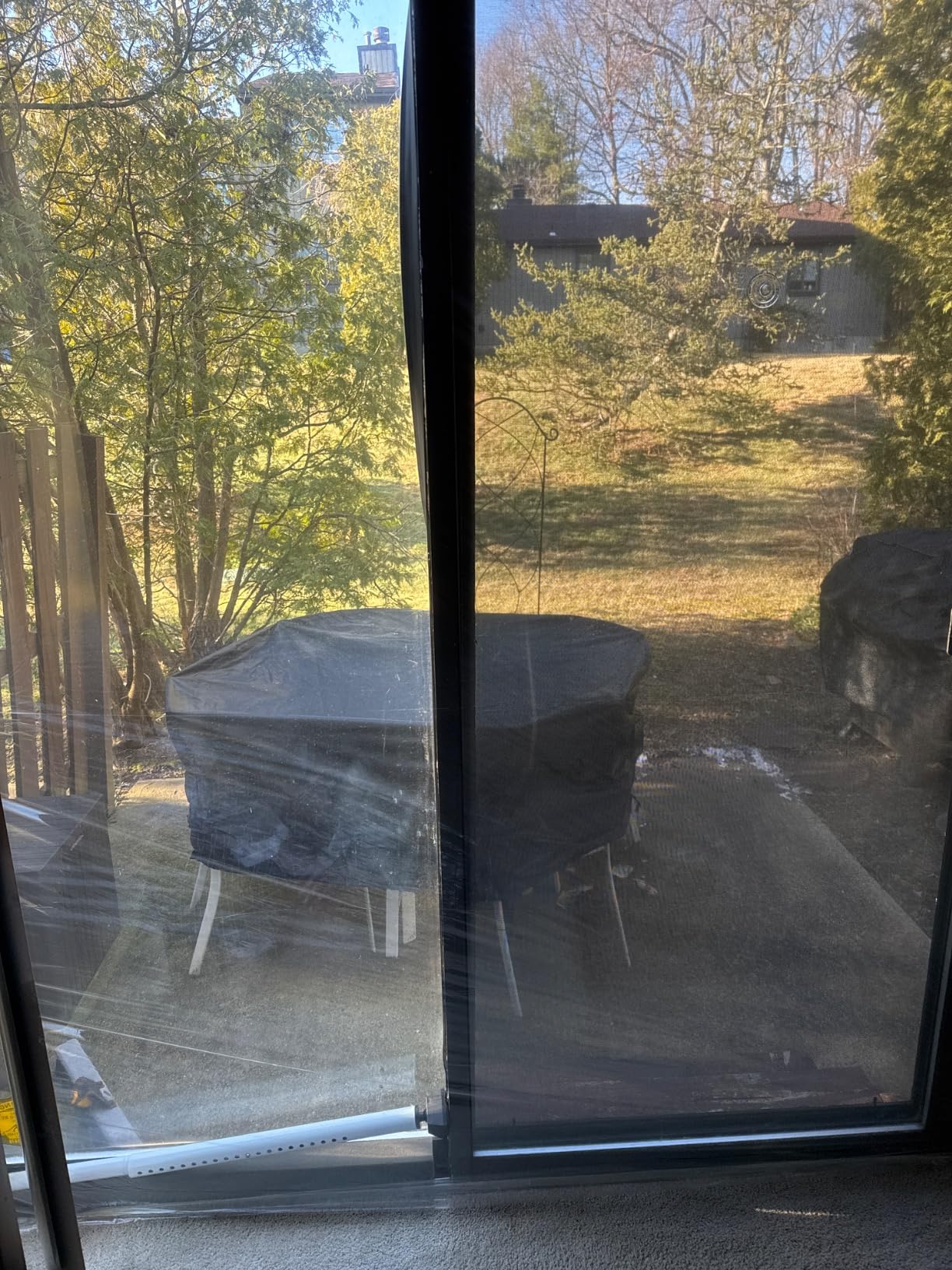 62x433in Window Insulation Kit for Winter - Indoor 10-Window Plastic for Winterizing, Thicken Translucent Window Covering Shrink Film with Double-Side Tape to Keep Cold Out customer photo 1