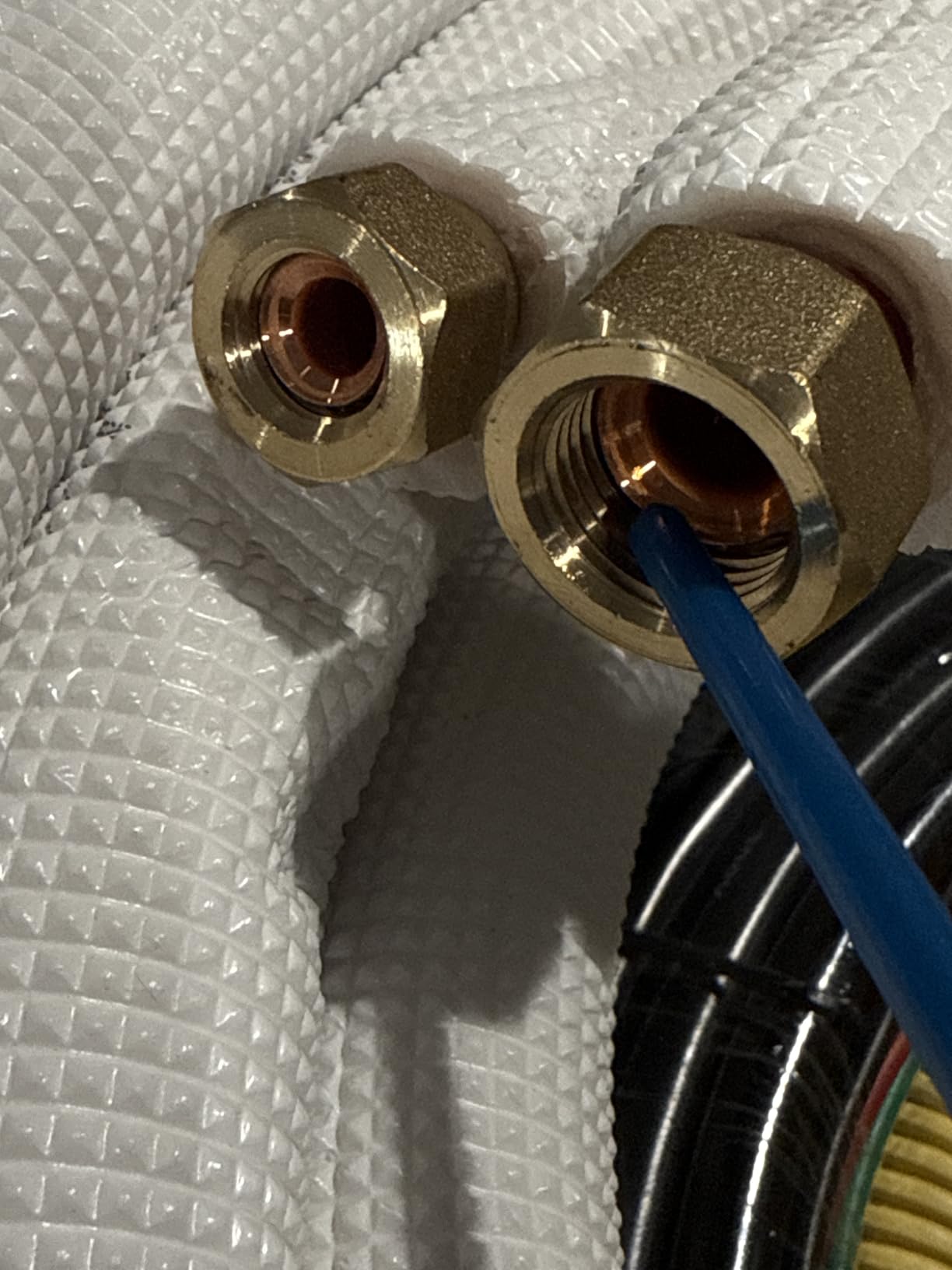 25 Ft Mini Split Line Set, Air Conditioner Copper Tubing Pipes Extension Set, 1/4