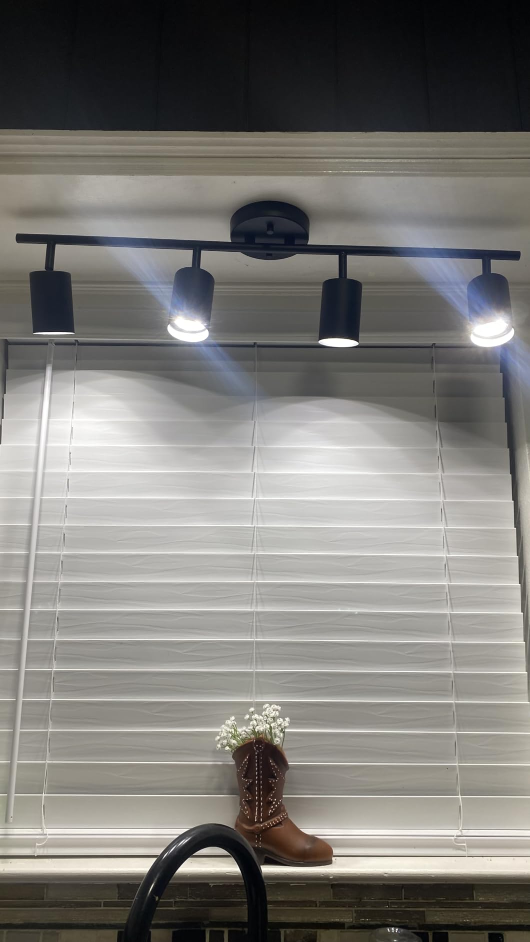 Globe Electric Pratt 4-Light Track Lighting, Brushed Nickel Finish, Bulb Not Included customer photo 1