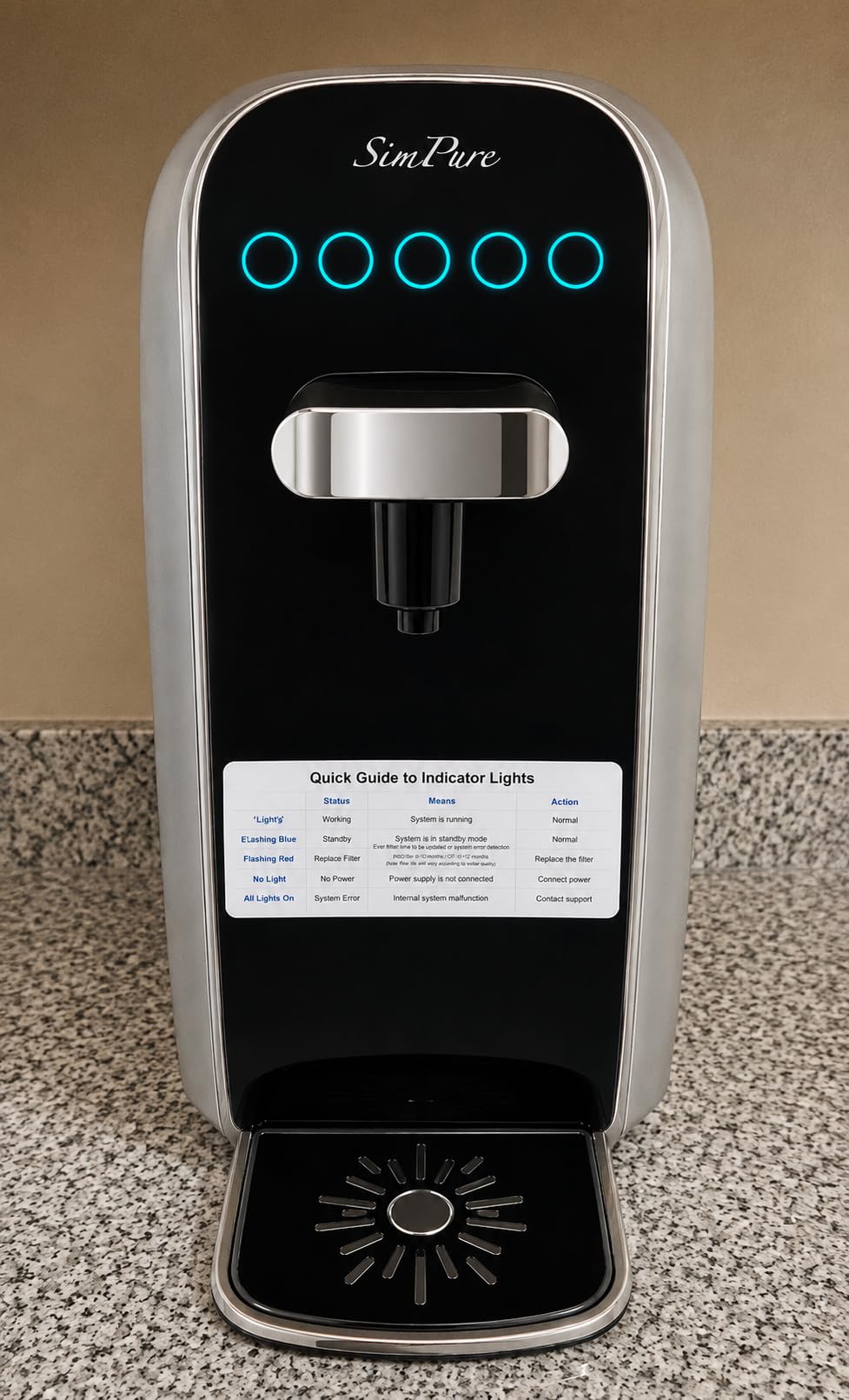 SimPure Y7P-BW UV Countertop Reverse Osmosis Water Filter, NSF/ANSI 58 Certified, 5 Stage RO Water Filtration System, Water Purifier for Home, No Installation, 4:1 Pure to Drain, Classic Pure Taste customer photo 1