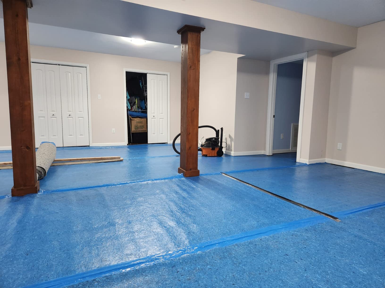 QuietWalk Underlayment 200 sq ft - 3 mm Thick - for Laminate & Hardwood Floors - Approved for Pre-Attached Pad - Recycled Fiber - Floating Install - Sound & Moisture Barrier - Made in USA customer photo 2