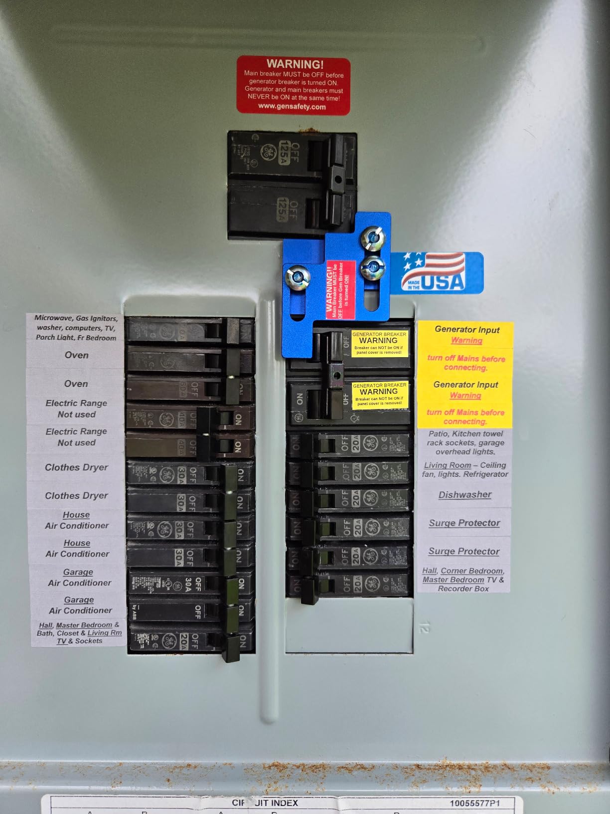 Generator Interlock Kit Compatible with General Electric GE 150 or 200 Amp Generator Electrical Interlock Kit customer photo 1