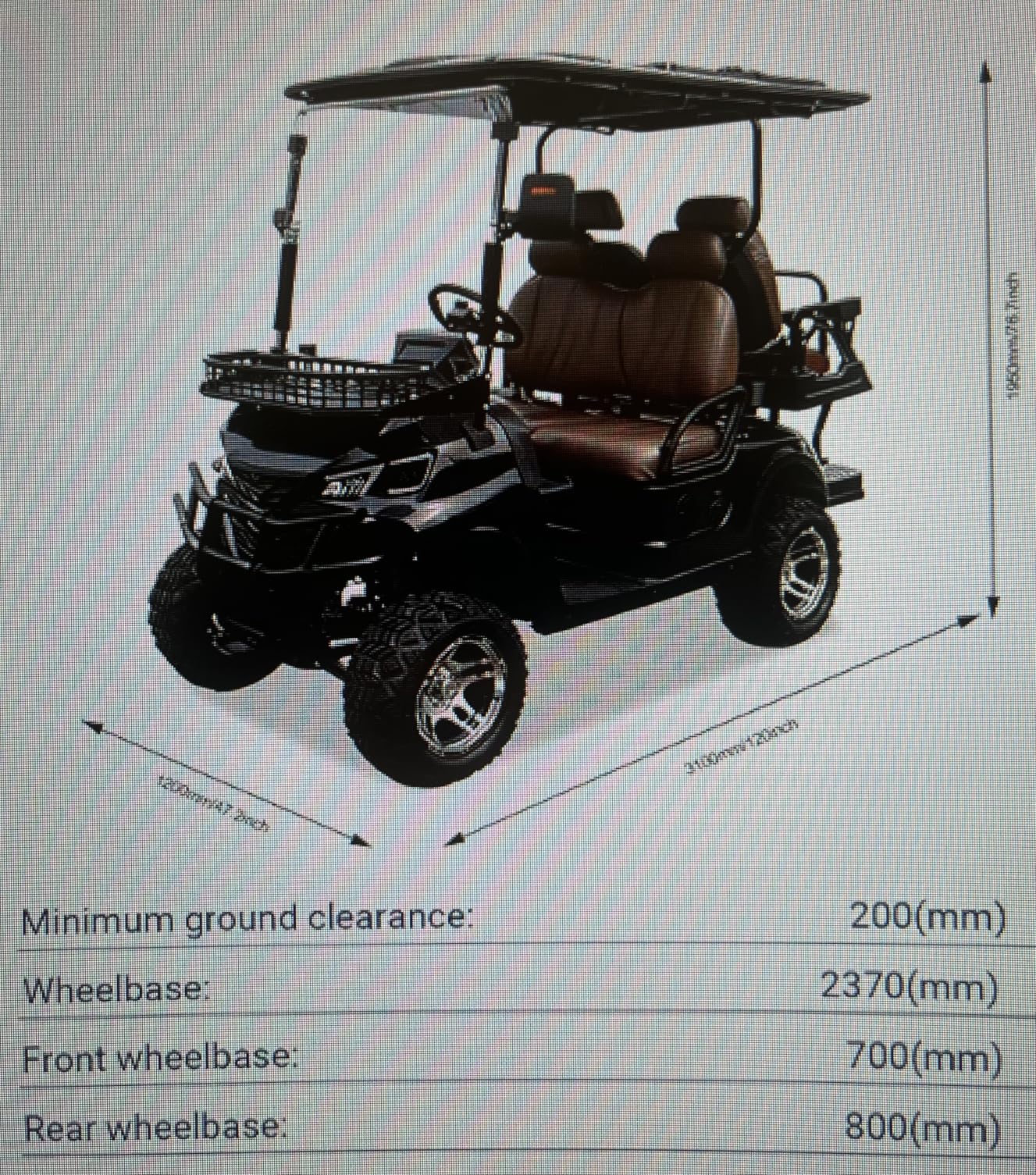 2/4/4+2 Passenger Golf Cart Cover Fits EZGO, Club Car, Yamaha, Heavy Duty 420D Waterproof Windproof Sunproof Outdoor All-Weather Full Cover (Black Gray-L) customer photo 1