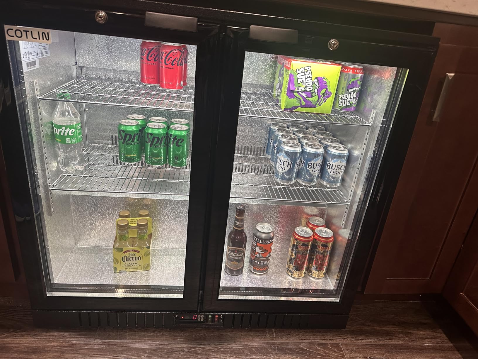 36 Inch Back Bar Cooler, Under Counter Beverage Refrigerator with LOW-E Glass, Free Standing Beverage Fridge, Adjustable Shelves, Drink Fridge for Beer, Wine, Soda, ETL and NSF Approved customer photo 1