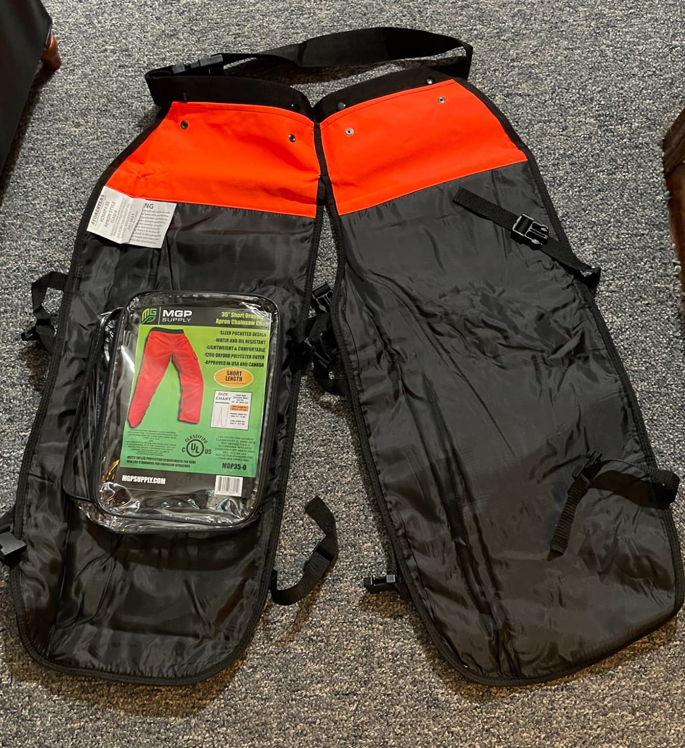 MGP SUPPLY Apron Style Chainsaw Chaps with Pocket & Adjustable Waist | Lightweight Class B Protective Safety Equipment customer photo 2