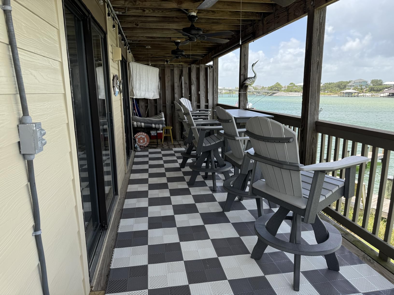 18 Pack Modular Interlocking Floor Mat Rubber Outdoor Tiles with Drainage Holes customer photo 2