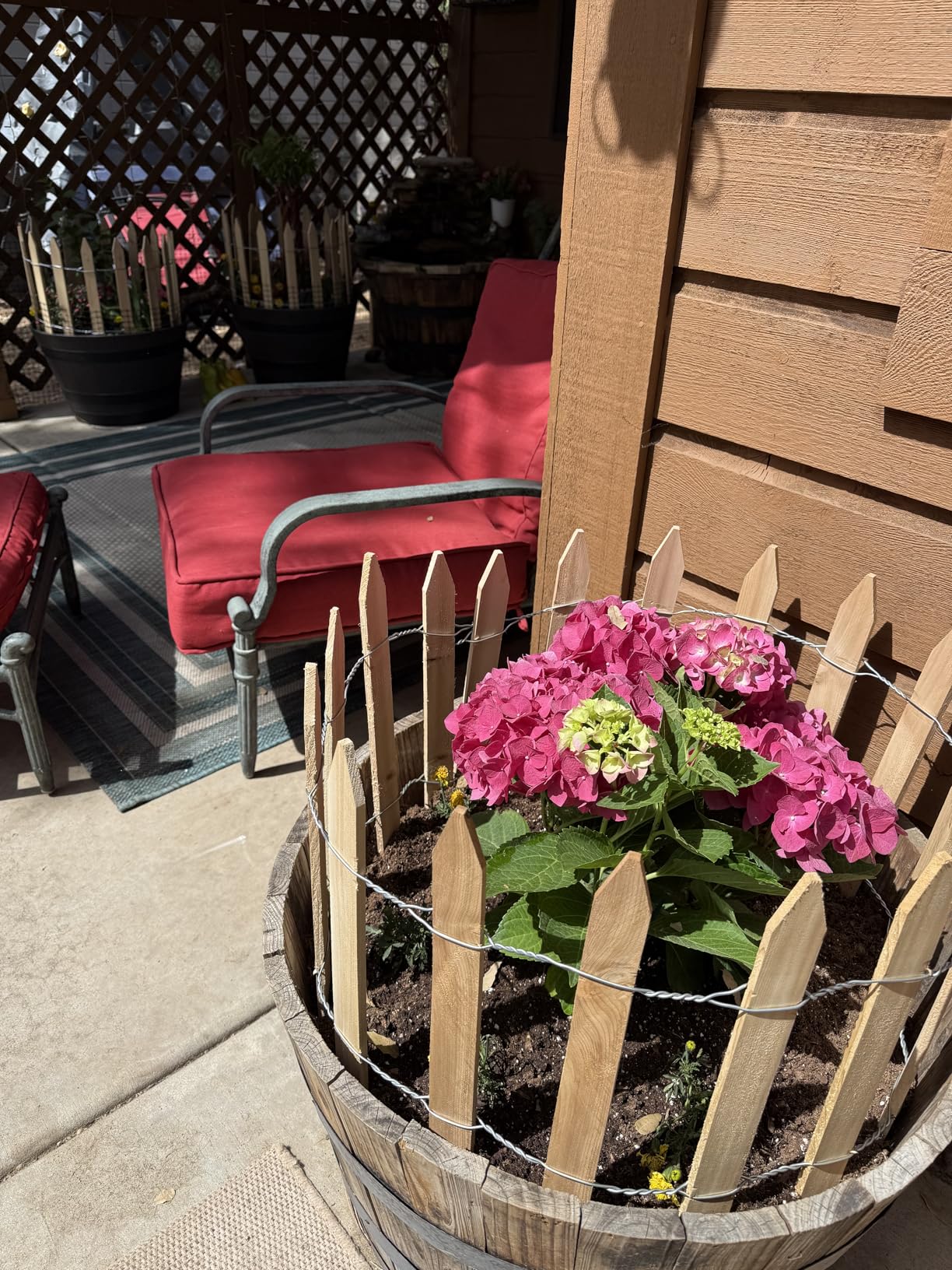 Cedar Wood Garden Picket Fence 16