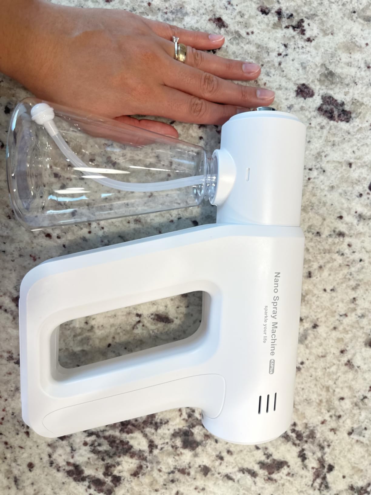 Atomizer Sprayer, Rechargeable ULV Nano Sprayer with Blue Light, Electrostatic ULV Atomizer Sprayer, Electrostatic Portable Sprayer customer photo 2