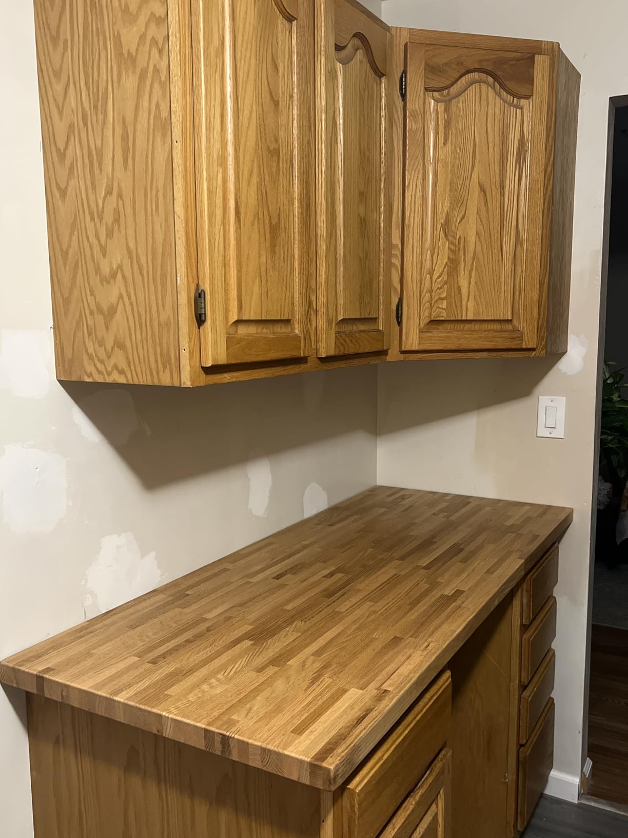 Butcher Block Counter Top, USA Grown Oak Solid Hardwood Countertop, Wood Slabs for Kitchen, Reversible, Both Side Polished, Prefinished with Food-safe Oil, 1.5