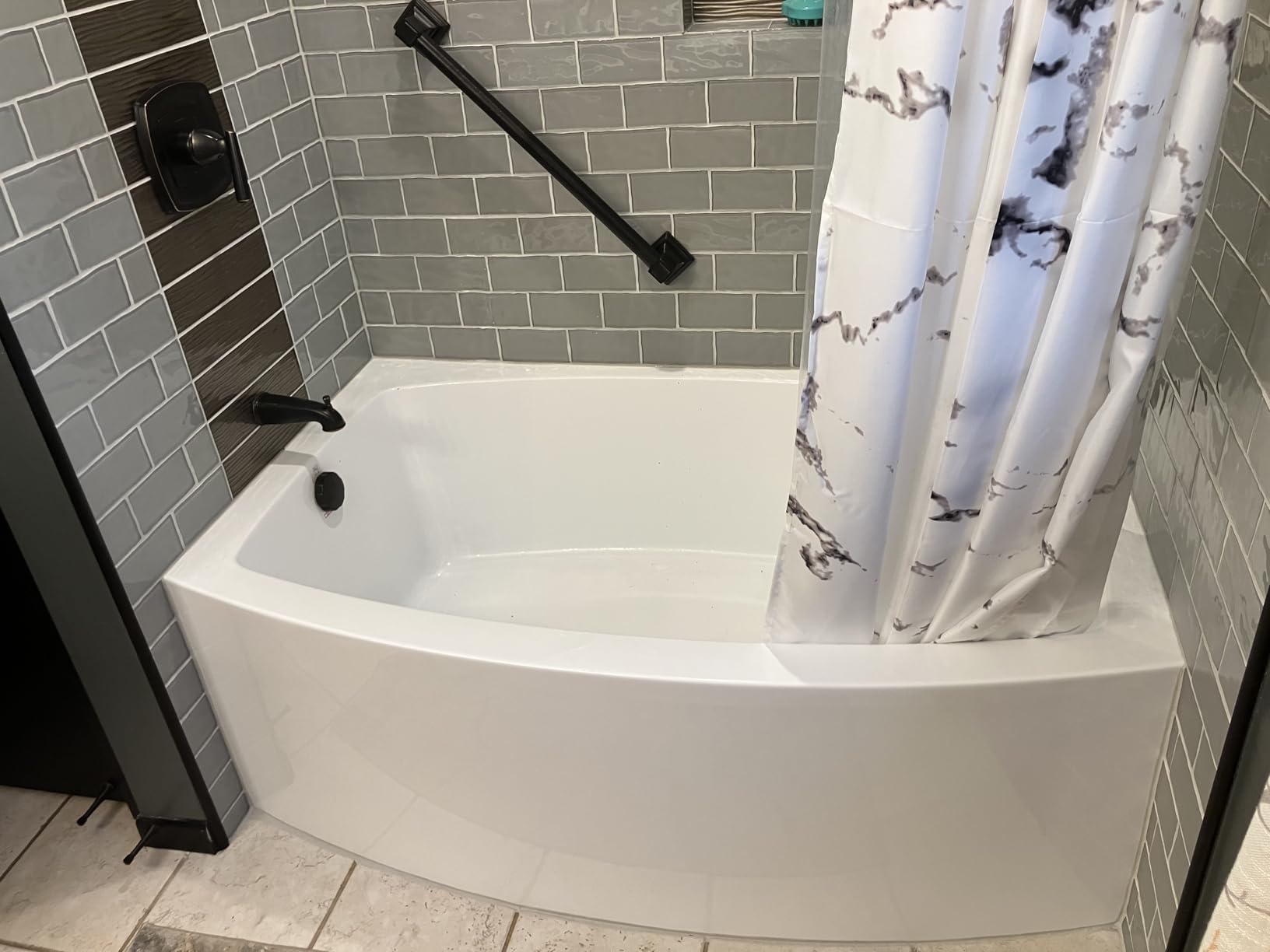 Kingston VTAP6032L22 Acrylic 3-Wall Alcove Tub, Glossy White customer photo 1