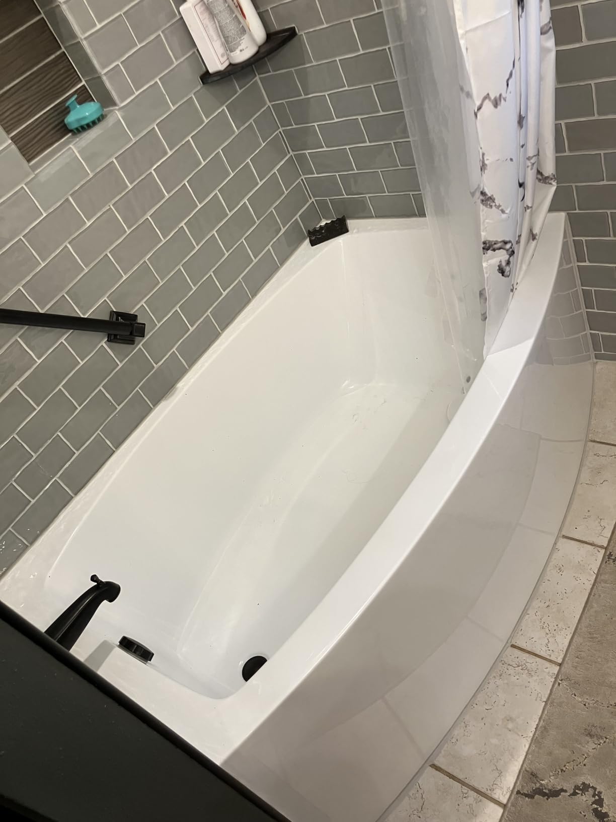 Kingston VTAP6032L22 Acrylic 3-Wall Alcove Tub, Glossy White customer photo 2