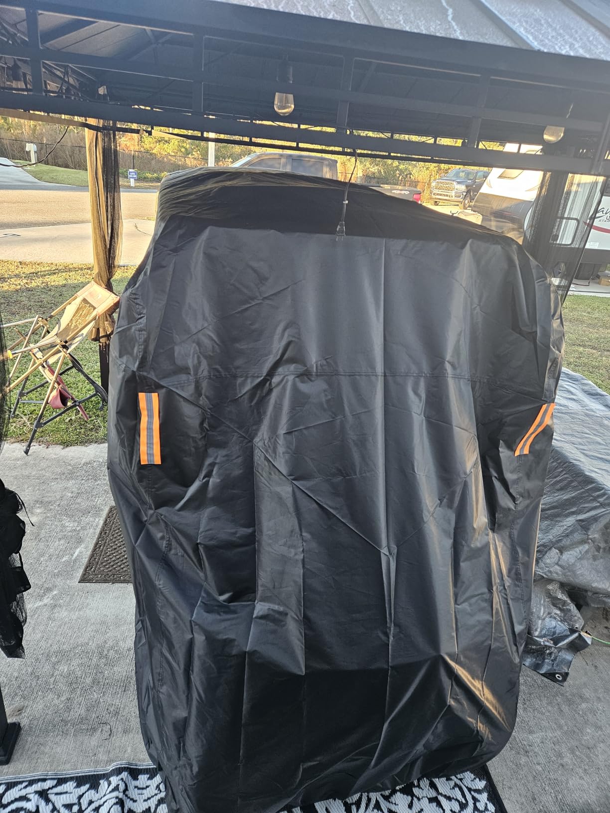 Golf Cart Cover 2/4/6 Passenger Extended Roof Waterproof Outdoor Weatherproof Cover customer photo 1