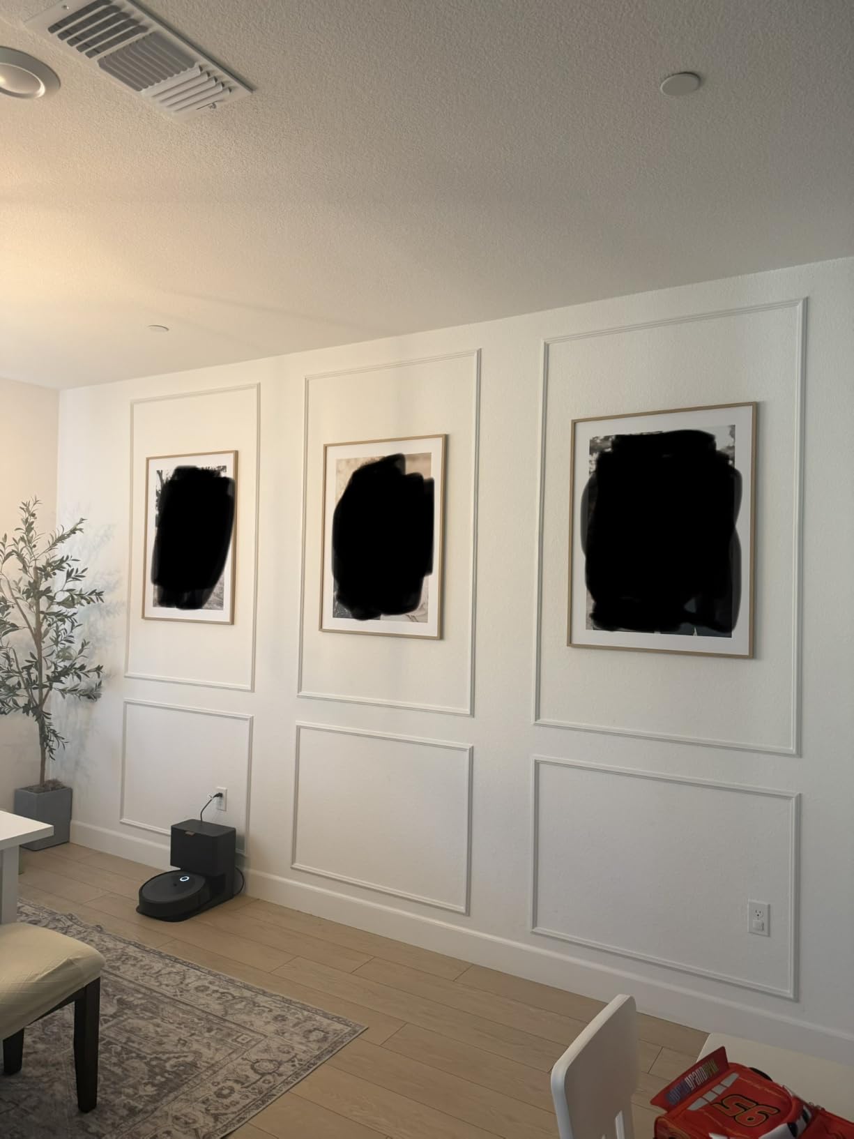 Birdeco Peel and Stick Wall Molding Kit, Self Adhesive Trim, Accent Wall | Pre-Cut Paintable Wainscoting Panels, White, Interior Wall, Living Room, Bedroom, Kitchen, High Density Polystyrene, DIY customer photo 1