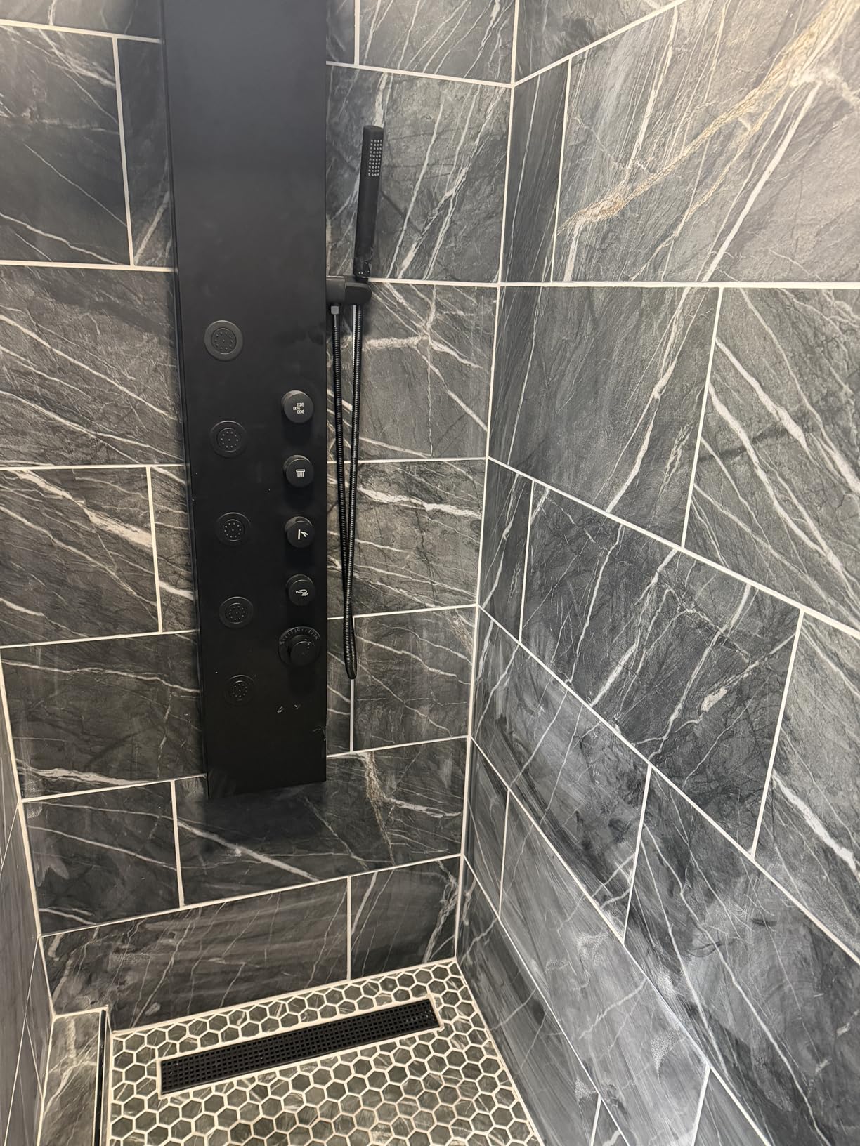 Homevacious Shower Panel Tower System with Rainfall Shower Head | 5 Body Jets and Handheld Shower Head Modern Massage Shower System Matte Black customer photo 2