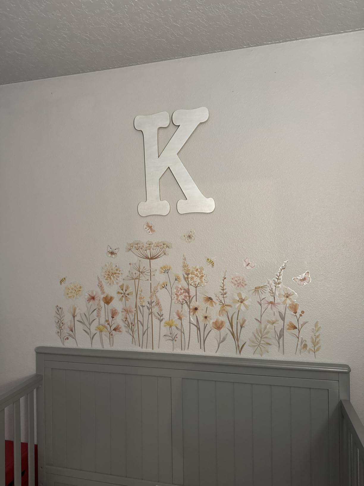 decalmile Boho Garden Flower Wildflower Floral Wall Decals Stickers customer photo 2