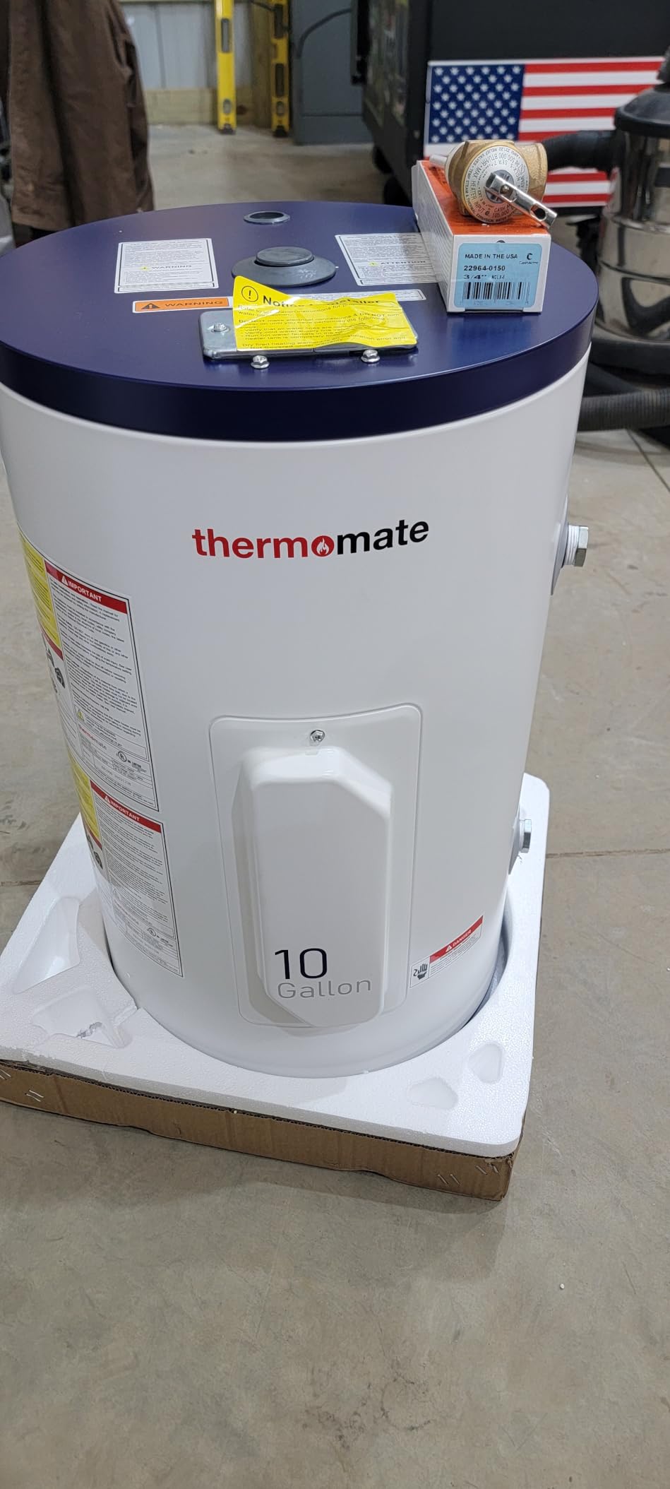 Thermomate Tank Water Heater - 10 Gallon Point of Use Hot Water Heater, 120V 1500W, Adjustable Thermostat, UL Listed (ES1000) customer photo 2