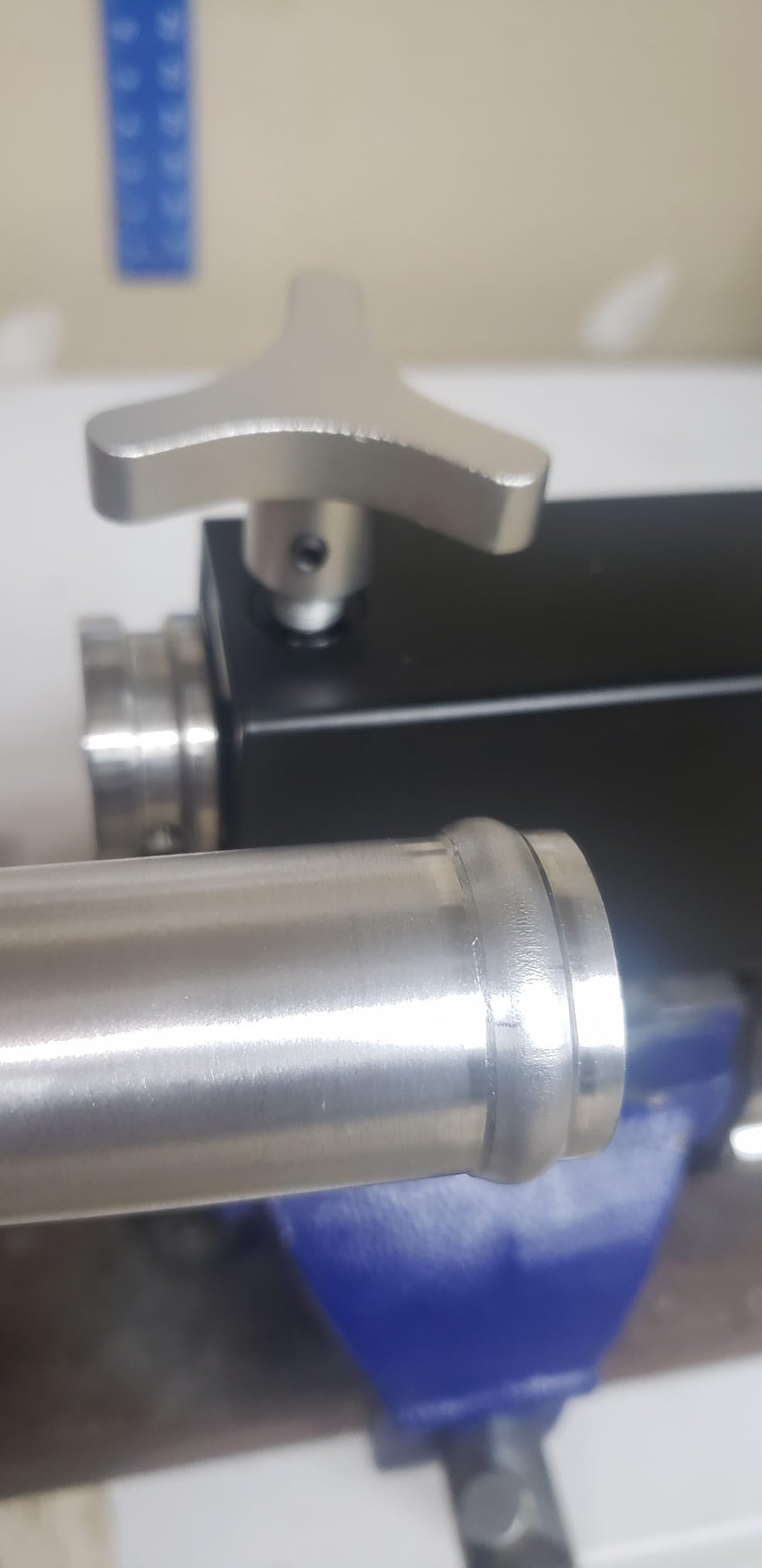 Tubing Beader Roller Tool 5/8 in for Intake Intercooler Pipe | 0.050 In wall | aluminum steel stainless tubing | vise-mounted manual crank customer photo 5