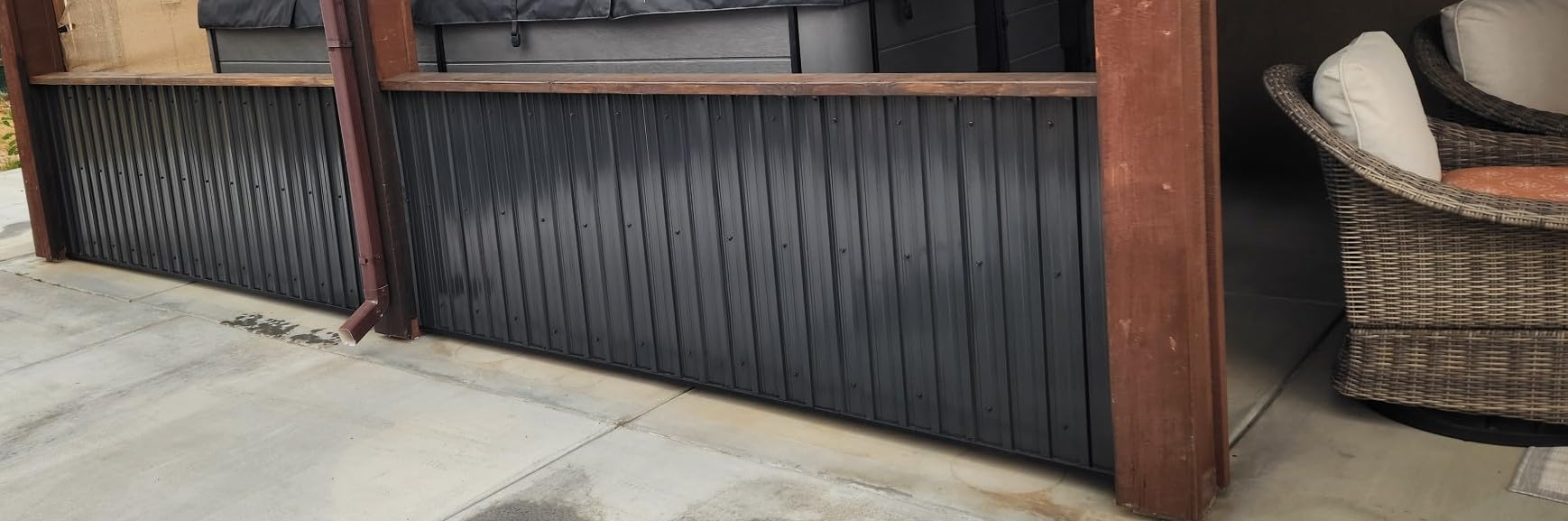 Metal Roof Panels 25 Pcs Gray Roofing Panels Galvanized Steel with Screw Resistant,Versatile and Durable Suitable for Garages,Sheds, Stables and Mobile Homes 176.5 sq.ft customer photo 2
