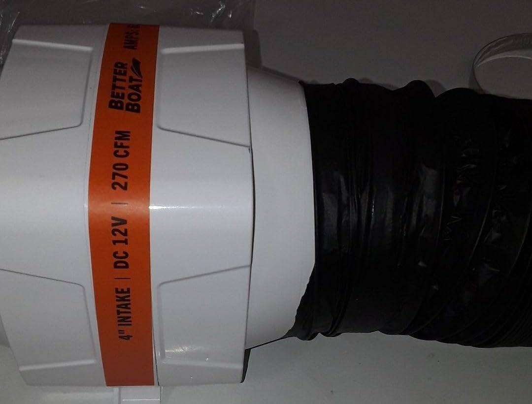 Boat Blower Hose, 3 Inch Marine Exhaust Hose, 10 Ft Flexible PVC Duct for Bilge, Engine Compartment, Galley, Head, or Dryer Vent, Black customer photo 2