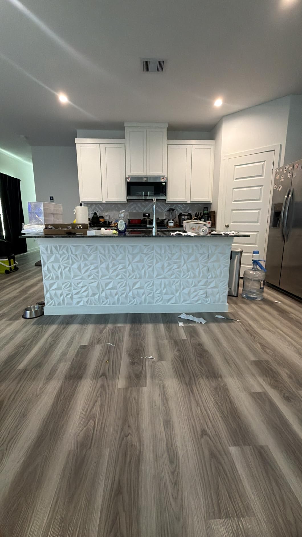 Art3d 33-Pack 3D Wall Panels for Interior Wall Decor, Modern Diamond Textured Accent Wall Paneling for Gaming Living Room TV Wall Background, 12 x 12 inch White, A10342 customer photo 2