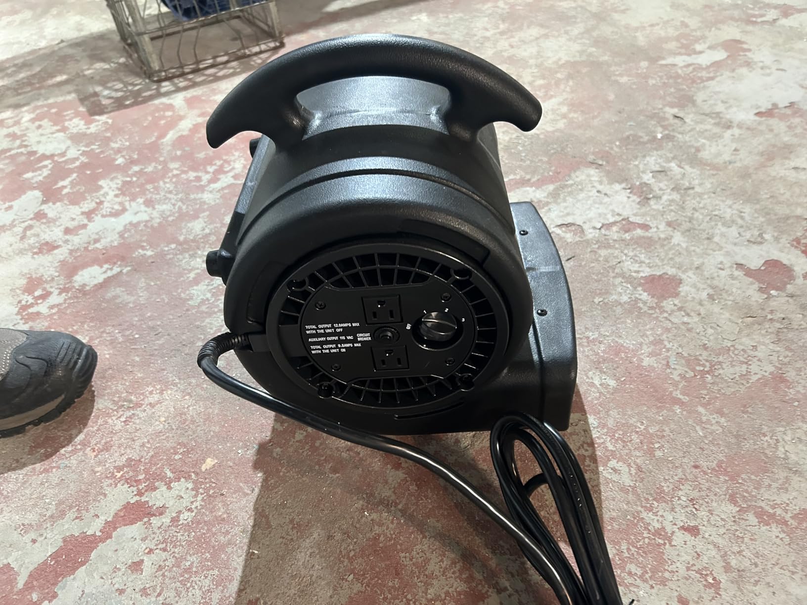 MOUNTO 1/5hp Air Mover 800cfm Blower Fan Carpet Floor Drying Fan - 3-Speed Compact Air Mover w/Dual Outlet, 10ft Power Cord for Drying, Cooling, Air Circulation (Blue) customer photo 1