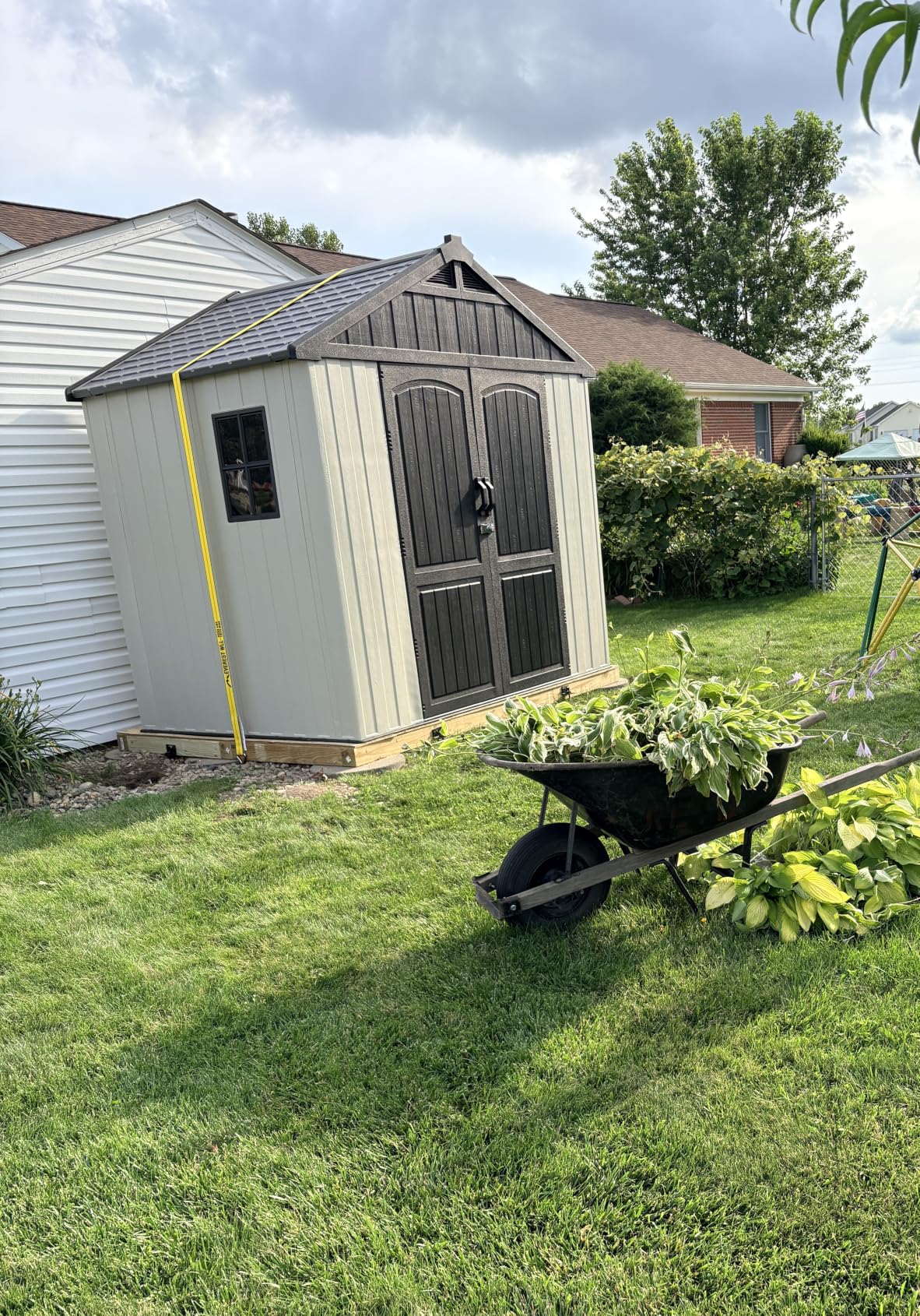 Patiowell 8x6 FT Outdoor Storage Shed, Plastic Shed Resin Garden Shed with Floor & Window & Lockable Door customer photo 1