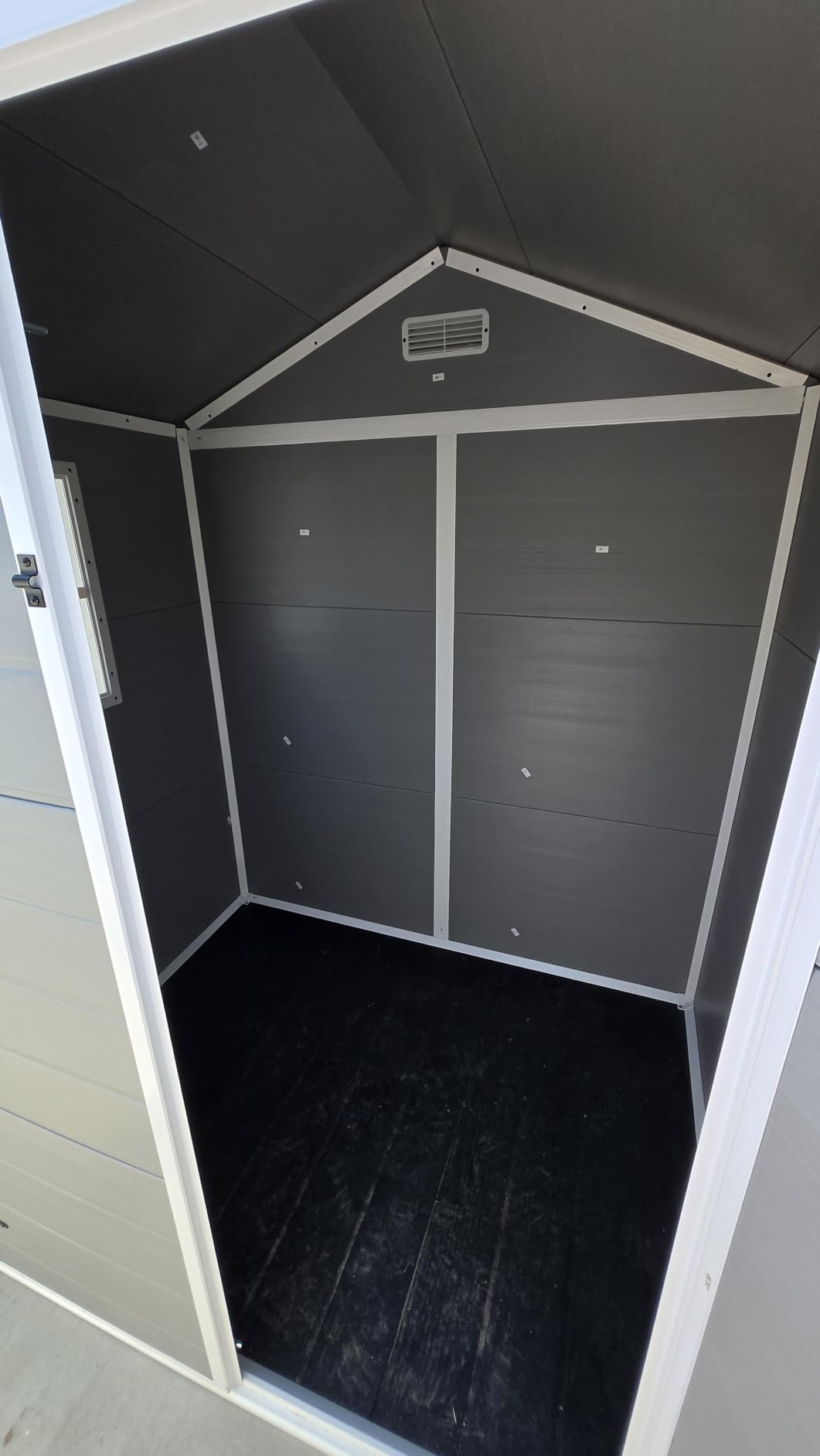Patiowell 8x6 FT Outdoor Storage Shed, Plastic Shed Resin Garden Shed with Floor & Window & Lockable Door customer photo 2