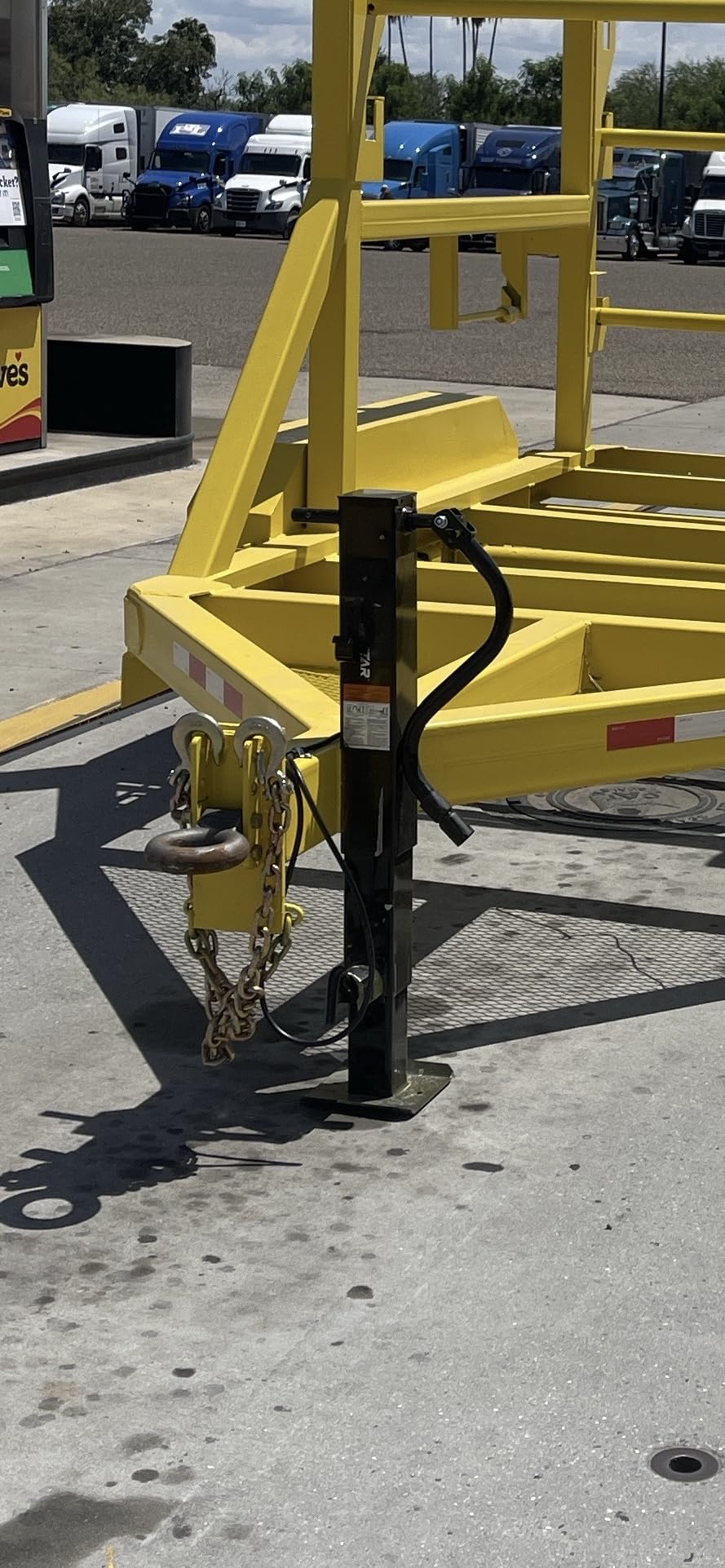 POLESTAR 12000lbs Capacity Heavy-Duty Trailer Jack, Sidewind Square Direct Weld-on Jack, Front Pull Pin with Handle Crank, Adjustable Drop Leg, 26