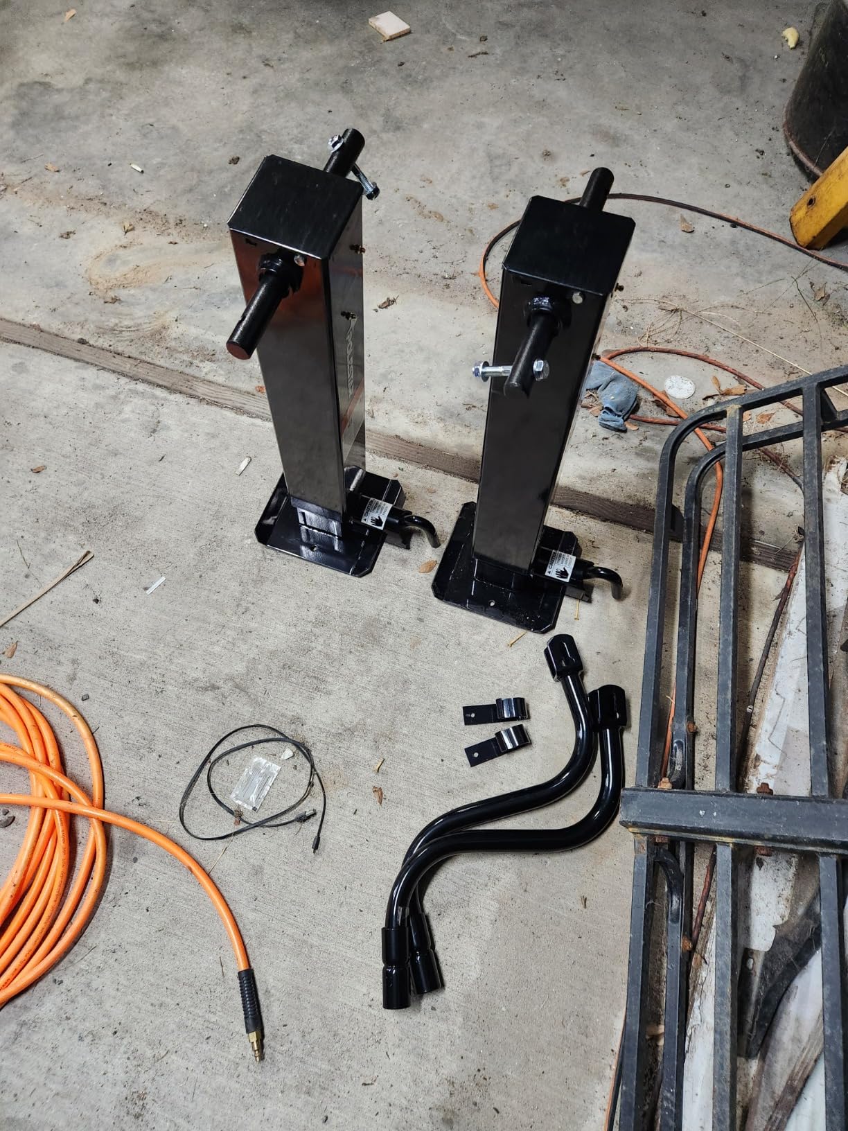 POLESTAR 12000lbs Capacity Heavy-Duty Trailer Jack, Sidewind Square Direct Weld-on Jack, Front Pull Pin with Handle Crank, Adjustable Drop Leg, 26