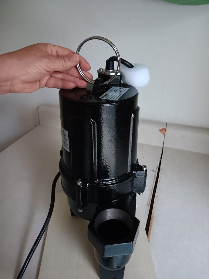 3/4 HP Sewage Pump 2 inch Discharge with Auto Float Switch, 115V 7200 GPH Cast Iron Submersible Sewage Pump, Sump Pump for Basement Sump Basin Sewer Well 2